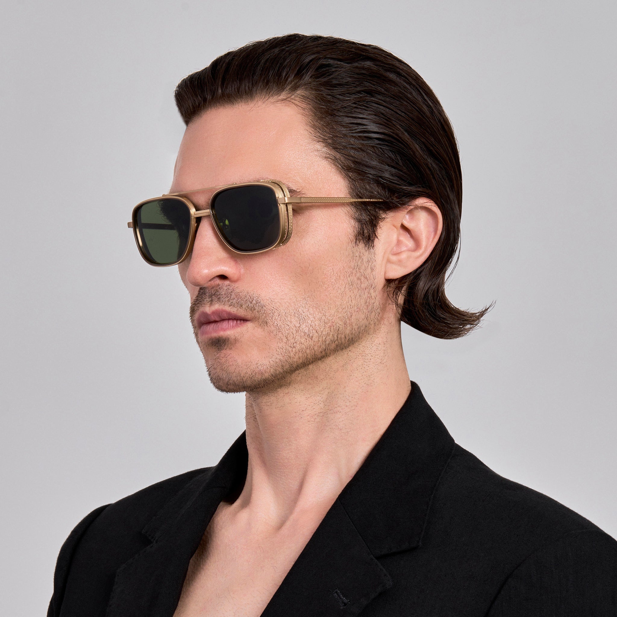 Boyd Explorer Sunglasses in Matt Champagne - LINDA FARROW - Sunglasses - 