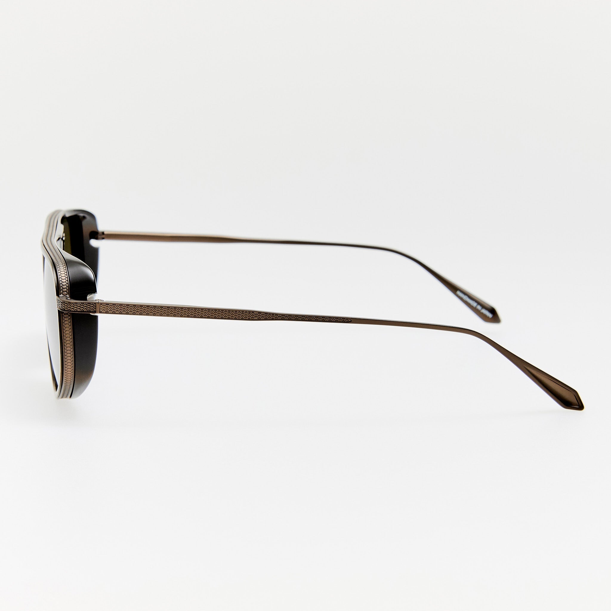 Calder Sunglasses in Matt Black Nickel - LINDA FARROW-Sunglasses-