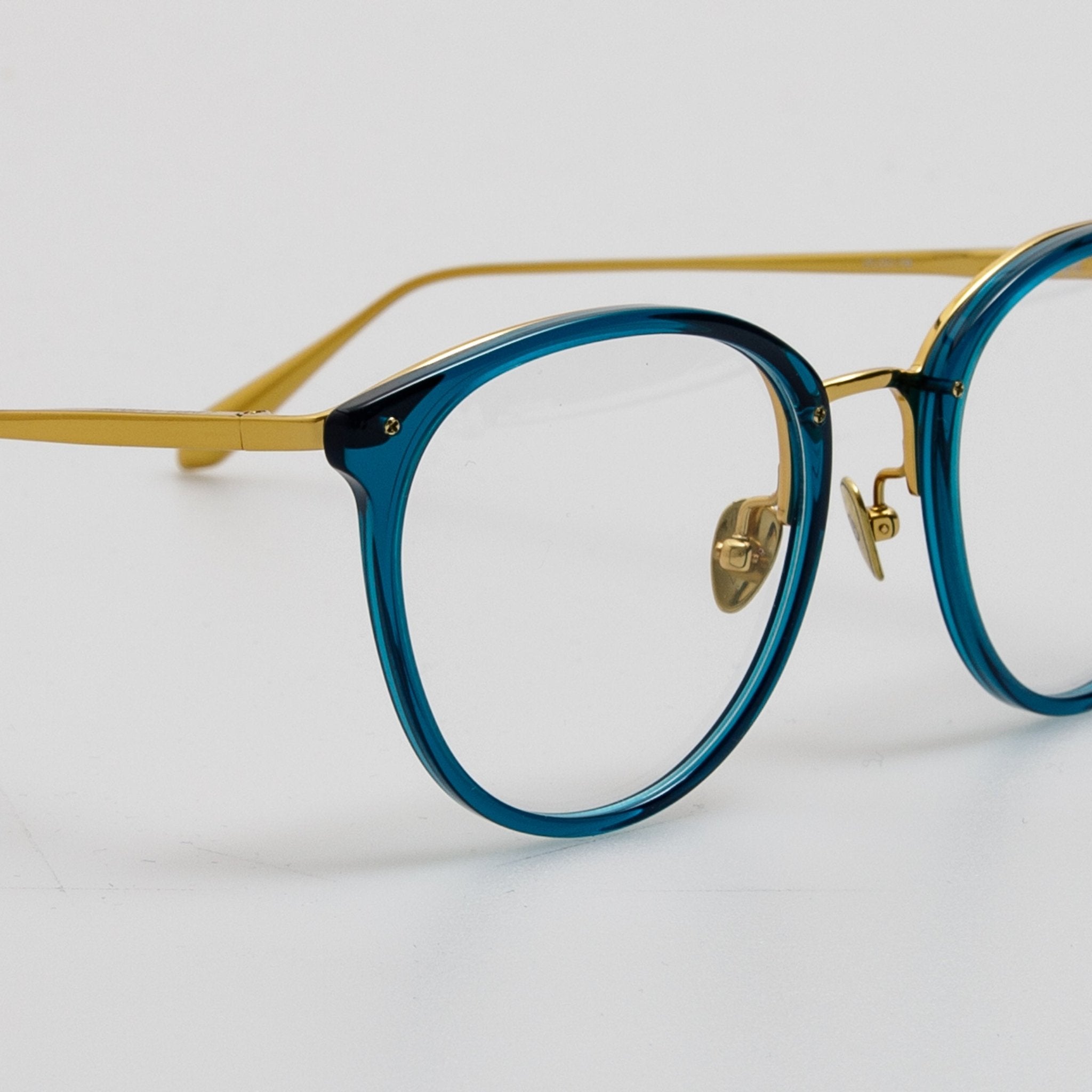Calthorpe Optical Frame in Aqua - LINDA FARROW - Optical Frame - 