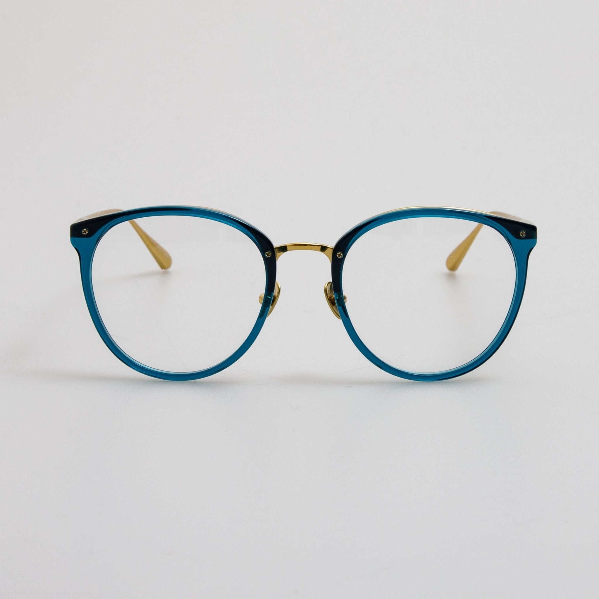 Calthorpe Optical Frame in Aqua - LINDA FARROW - Optical Frame - 