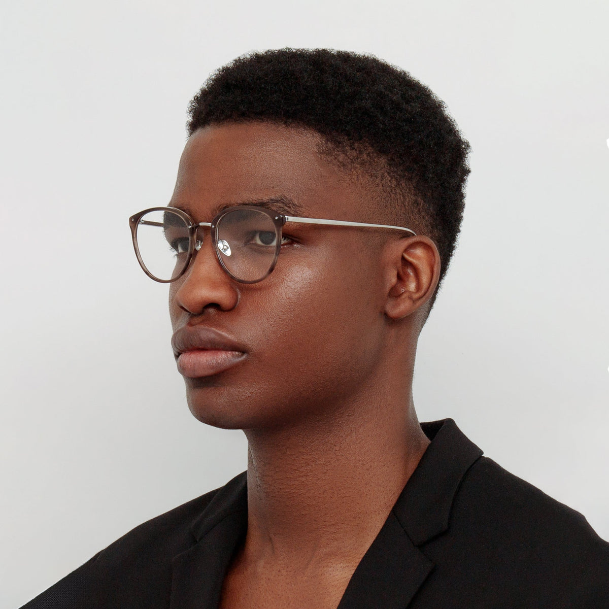 Calthorpe Optical Frame in Grey Horn - LINDA FARROW-Optical Frame-