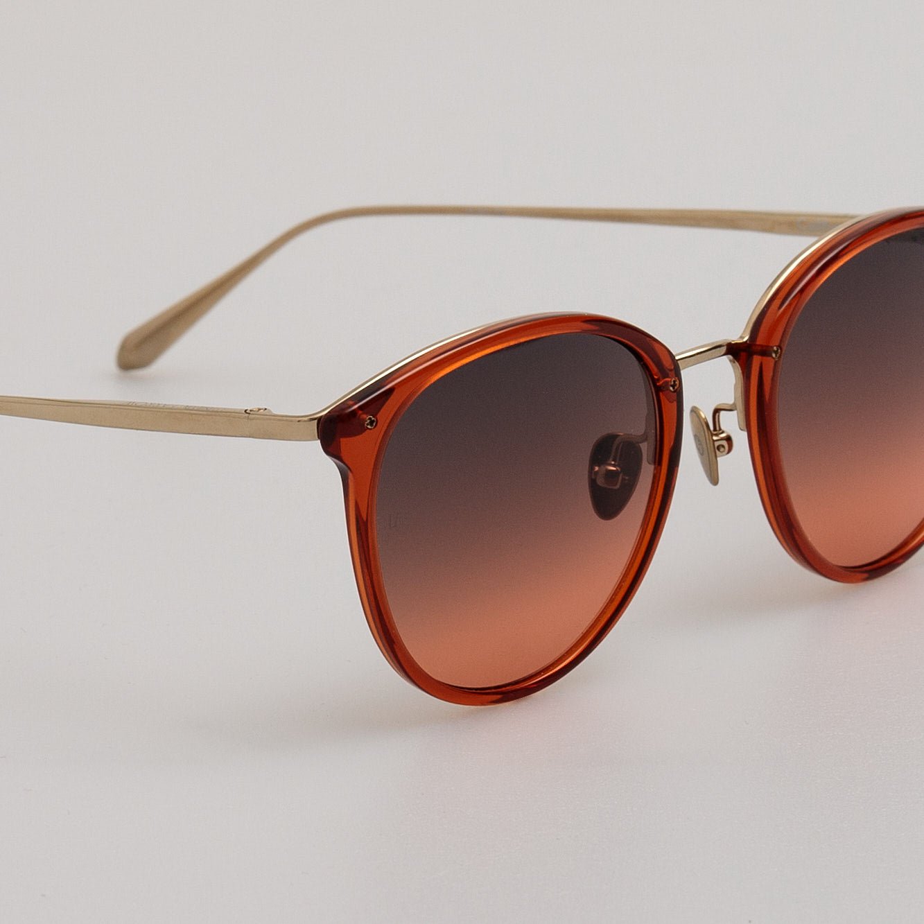 Calthorpe Sunglasses in 22K Gold and Dusk Gradient - LINDA FARROW - Sunglasses - 