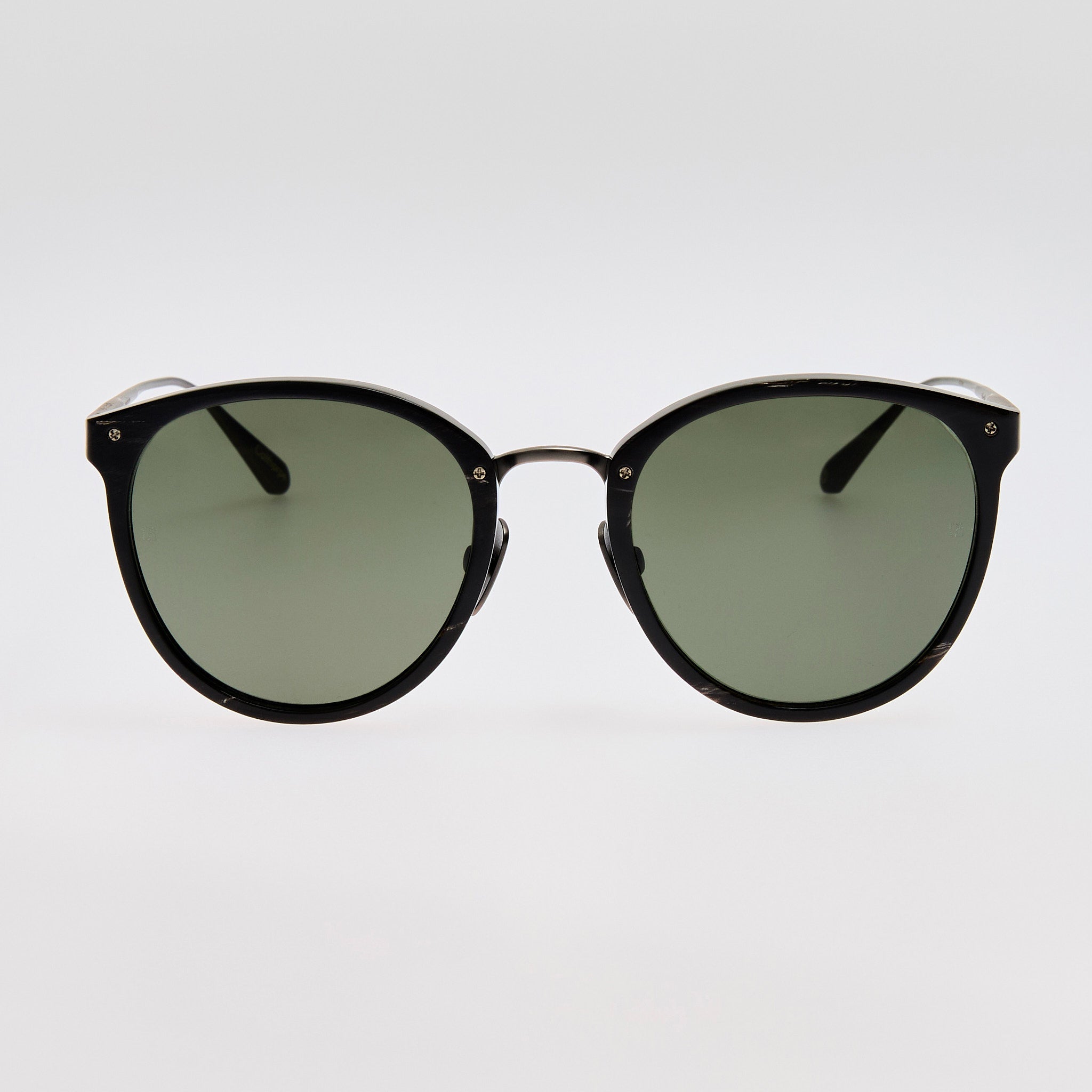 Calthorpe Sunglasses in Buffalo Horn and 925 Sterling Silver - LINDA FARROW - Sunglasses - 