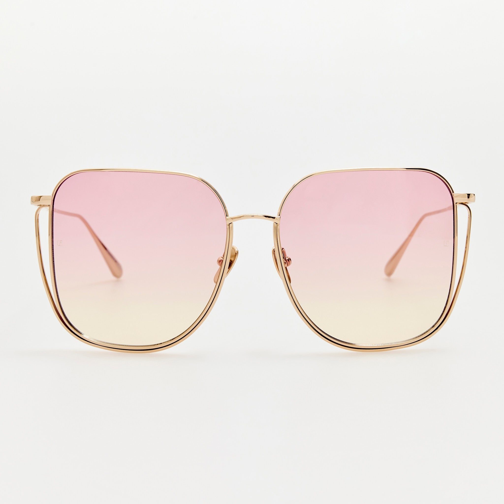 Camry Sunglasses in 22K Gold and Lilac - LINDA FARROW - Sunglasses - 