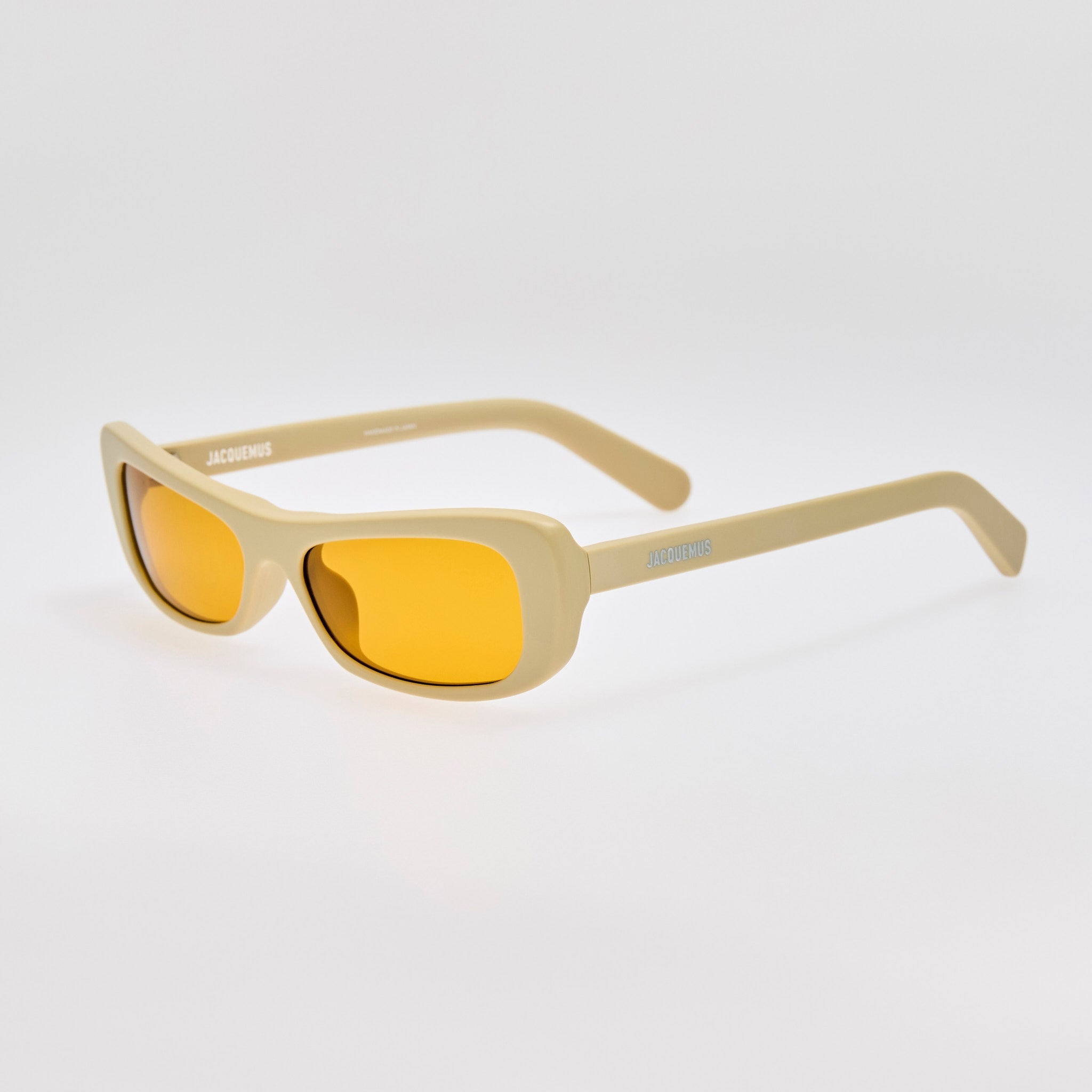 Capri Rectangular Sunglasses in Matt Putty - LINDA FARROW - Sunglasses - 