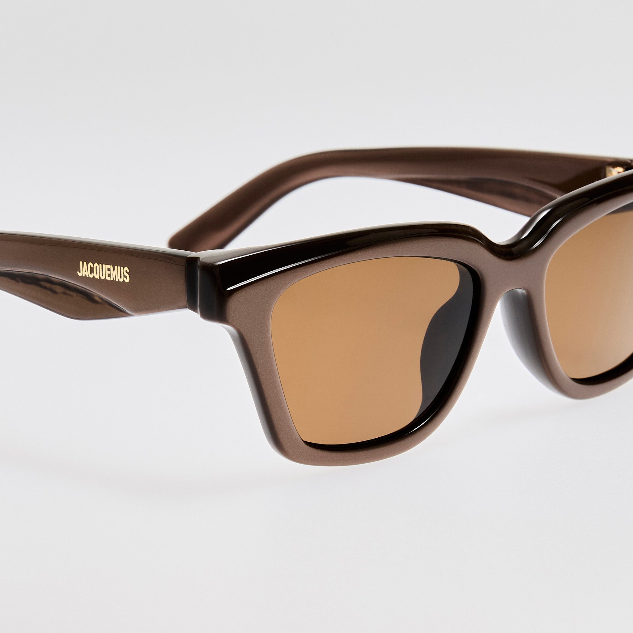 Carre Sunglasses in Metallic Brown - LINDA FARROW - Sunglasses - 
