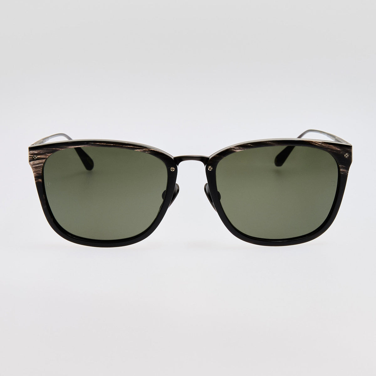 buffalo goggles Linda Farrow Black Series - Cassin Sunglasses in Buffalo Horn and 925 Sterling Silver - Unisex - Adult