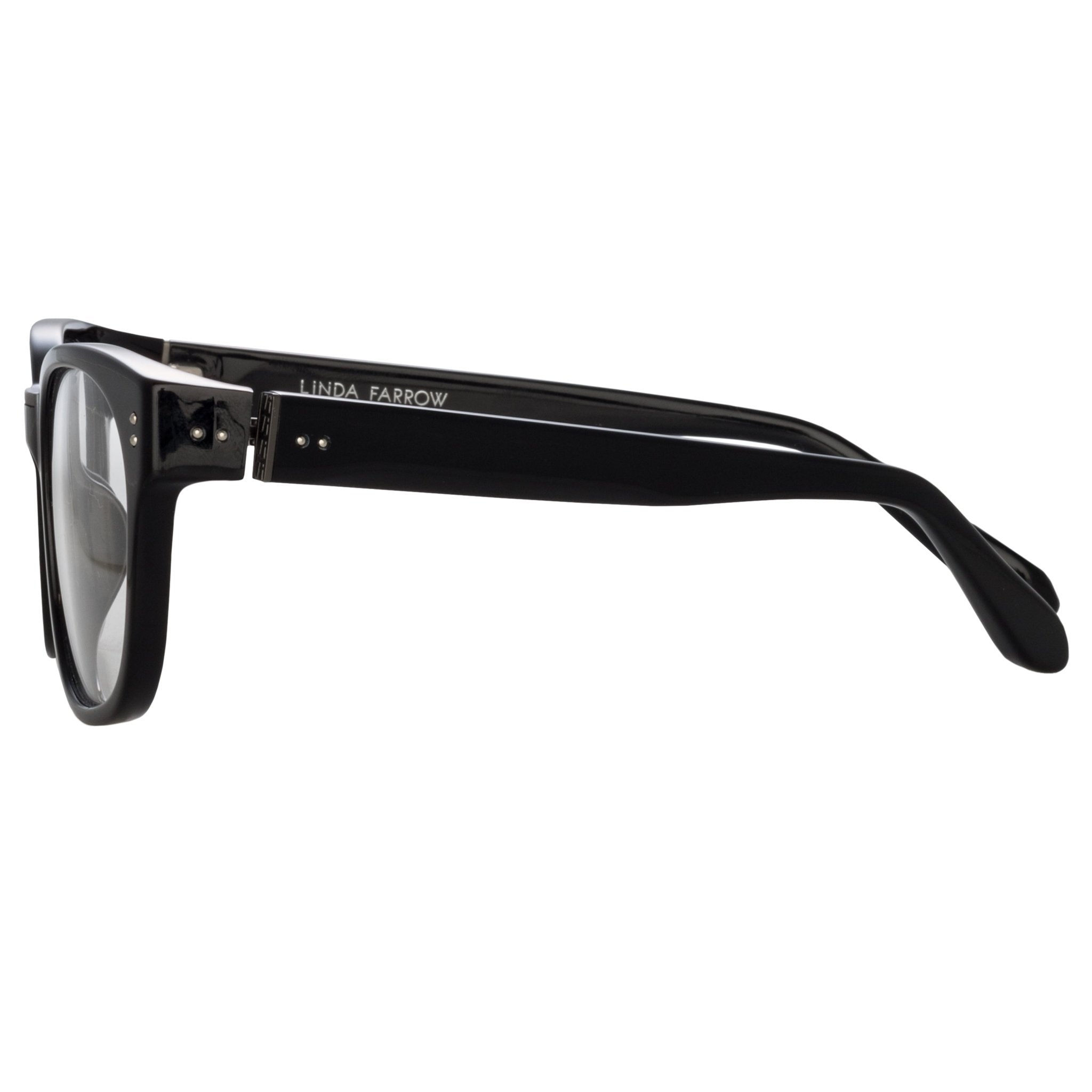 Cedric Optical Frames in Matt Black Nickel - LINDA FARROW - Optical Frame - 
