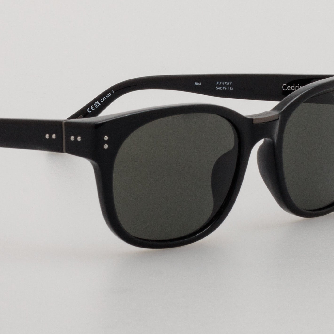 Cedric Sunglasses in Matt Black Nickel - LINDA FARROW - Sunglasses - 