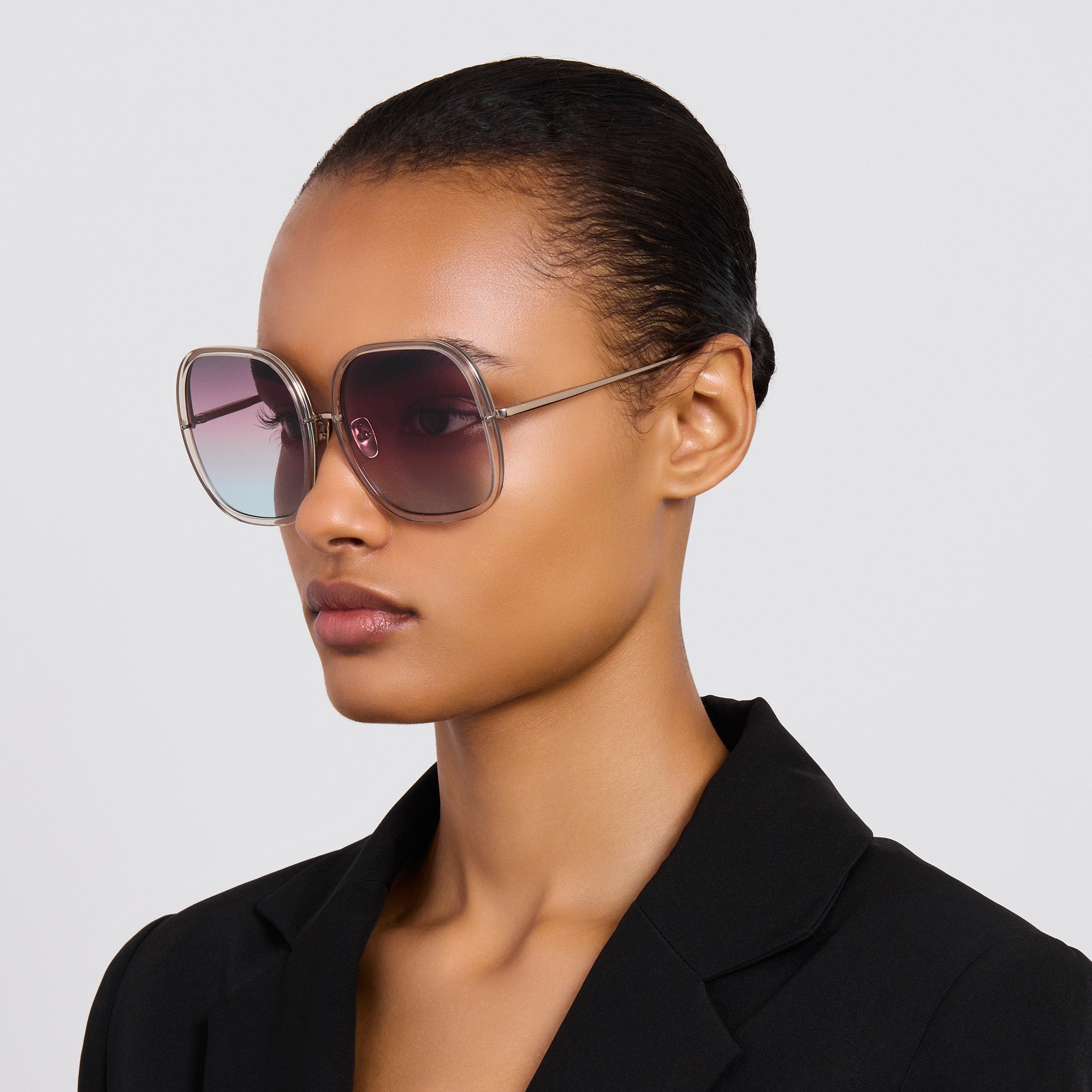Celia Sunglasses in Truffle and Dusk - LINDA FARROW - Sunglasses - 