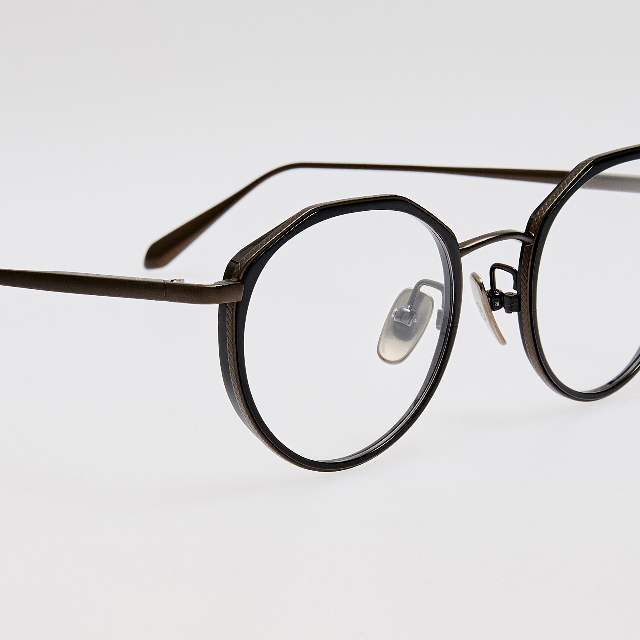 Cesar Optical in Matt Black Nickel - LINDA FARROW - Optical Frame - 
