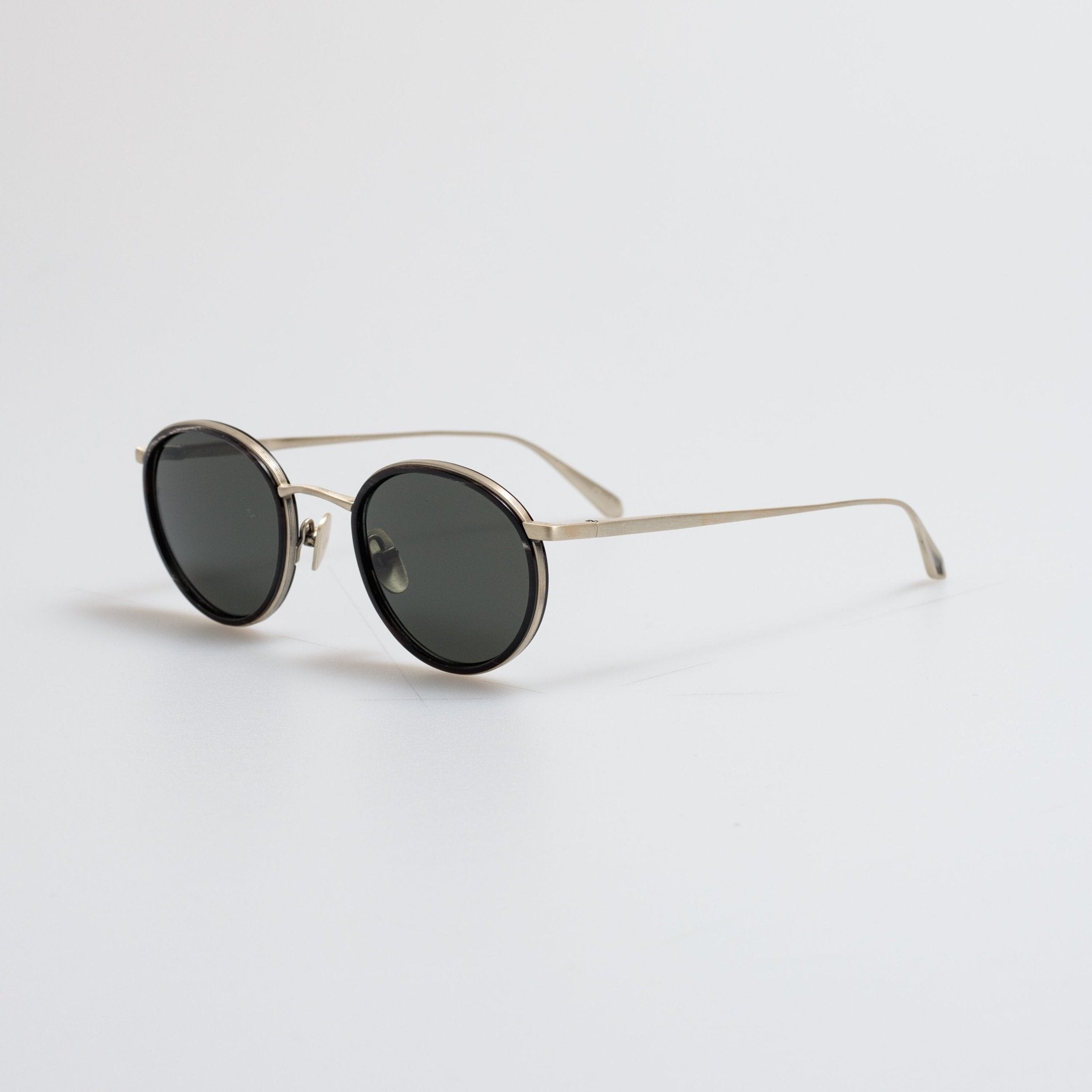 Chaplin Sunglasses in Buffalo Horn and 925 Sterling Silver - LINDA FARROW - Sunglasses - 