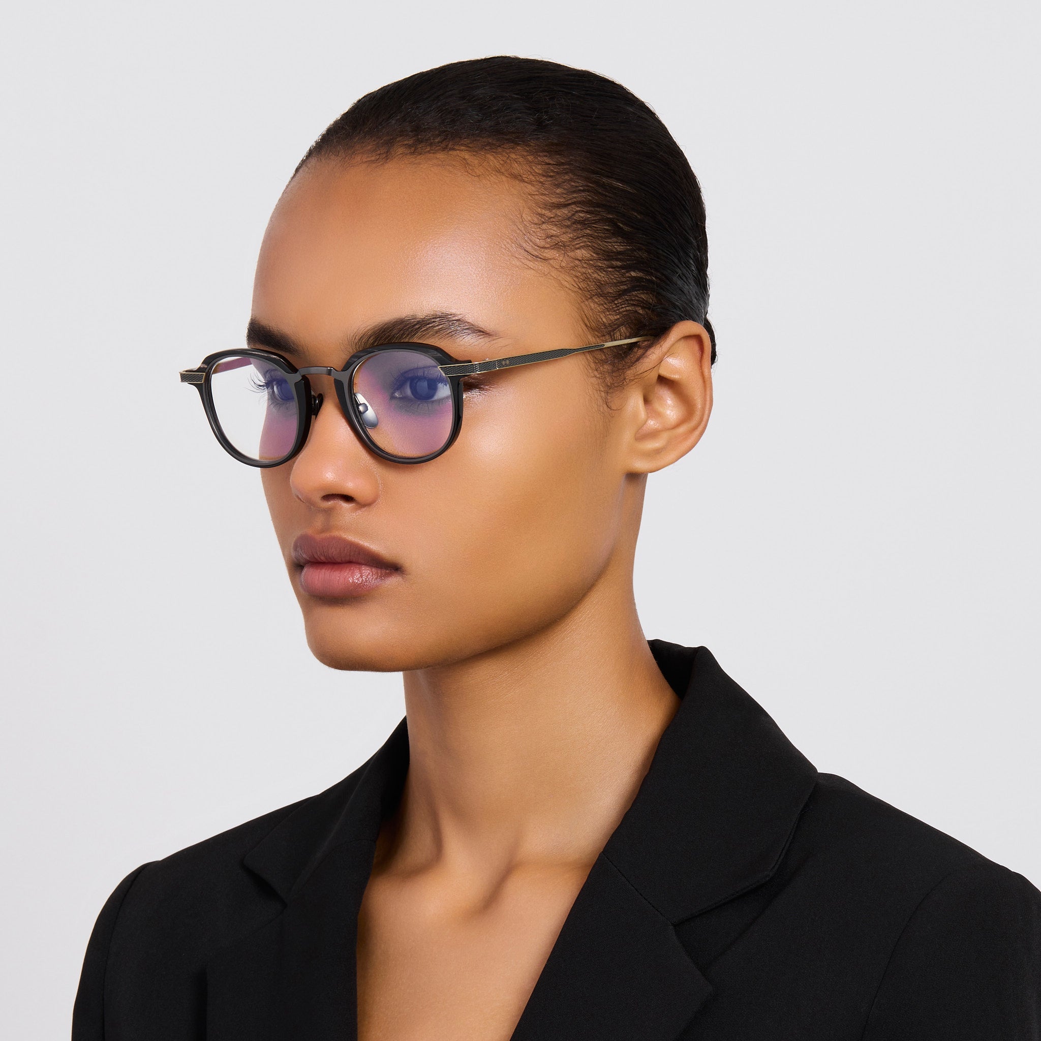 Clement Optical in Buffalo Horn and 925 Sterling Silver - LINDA FARROW - Optical Frame - 