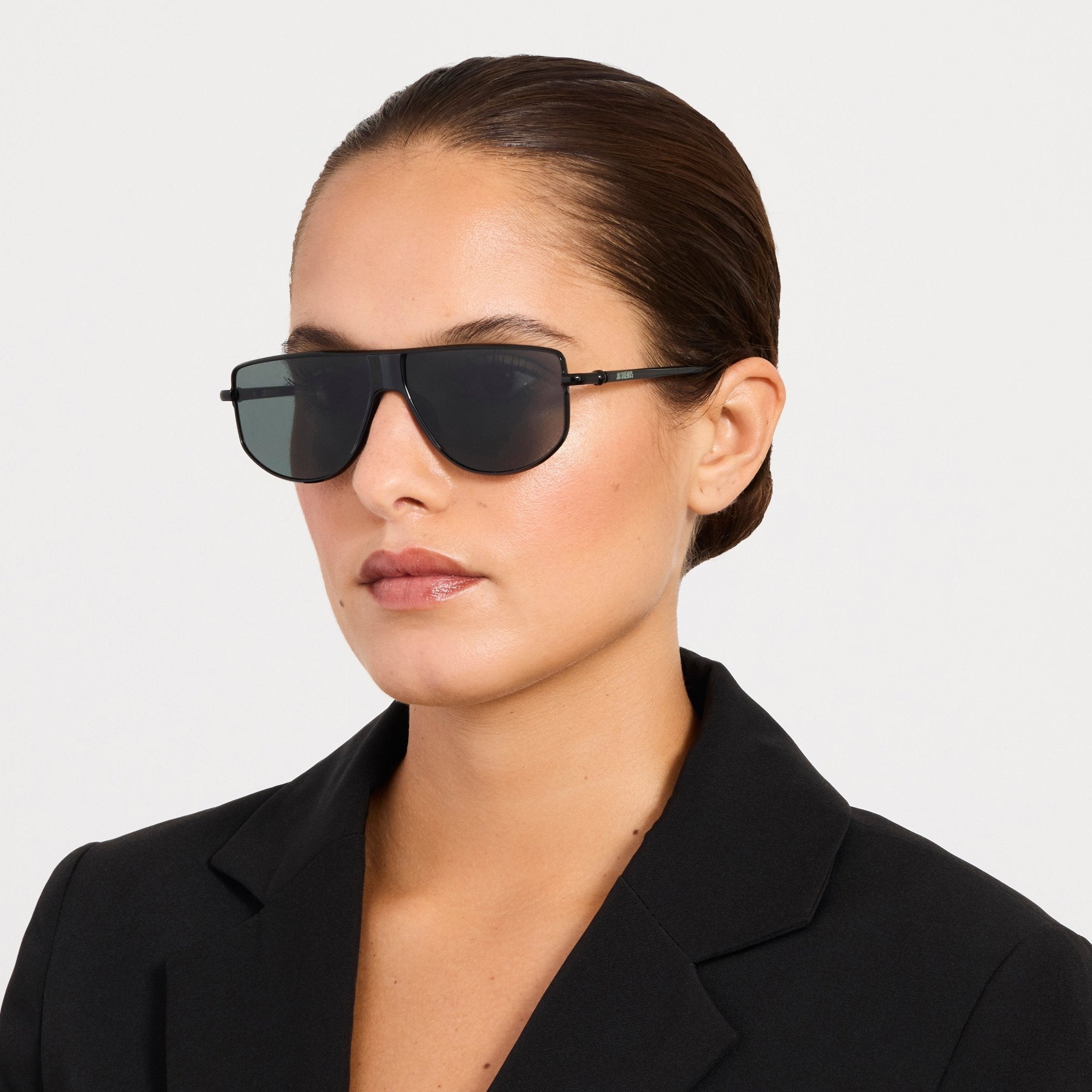 Corsa Sunglasses in Black and Grey - LINDA FARROW-Sunglasses-