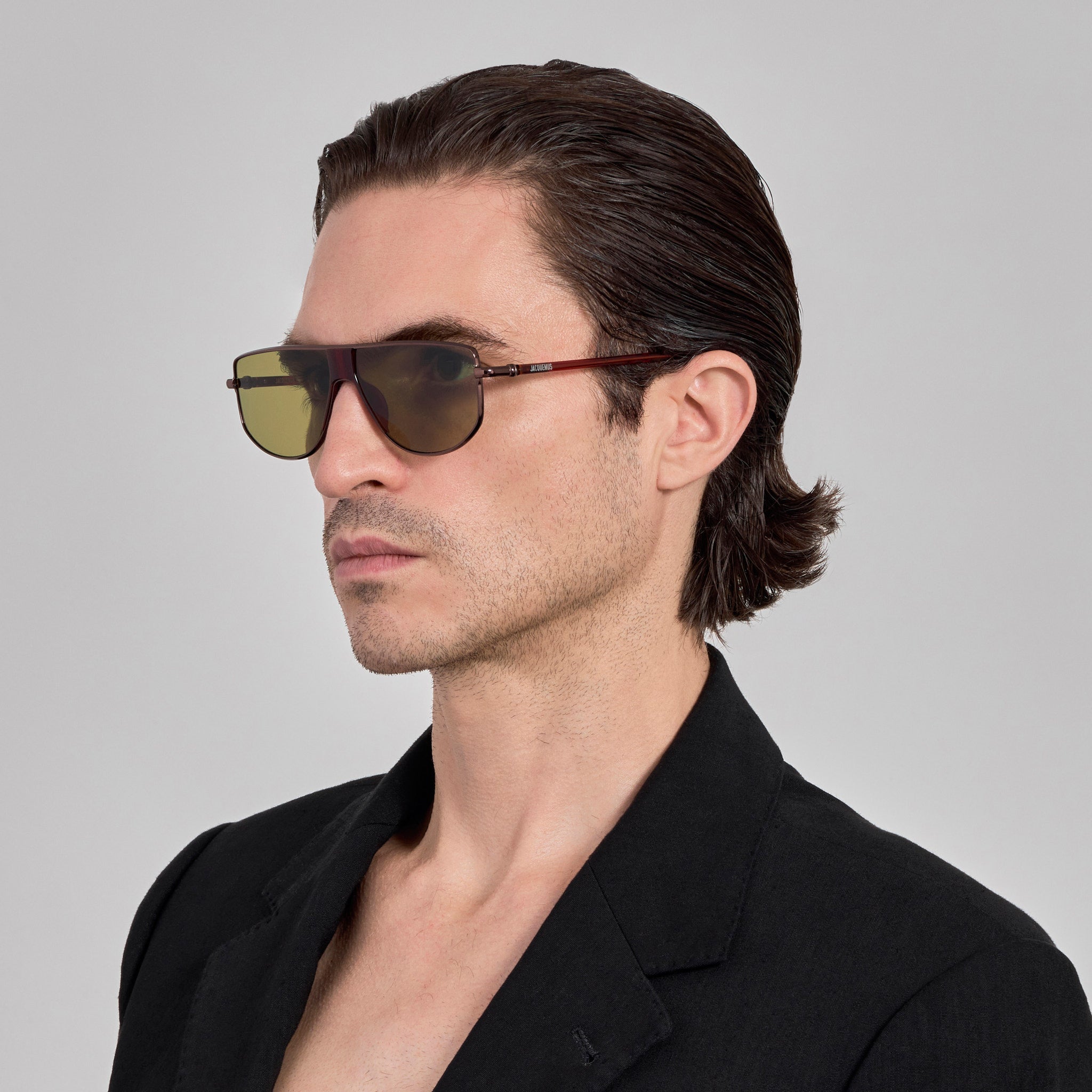 Corsa Sunglasses in Metallic Brown - LINDA FARROW - Sunglasses - 