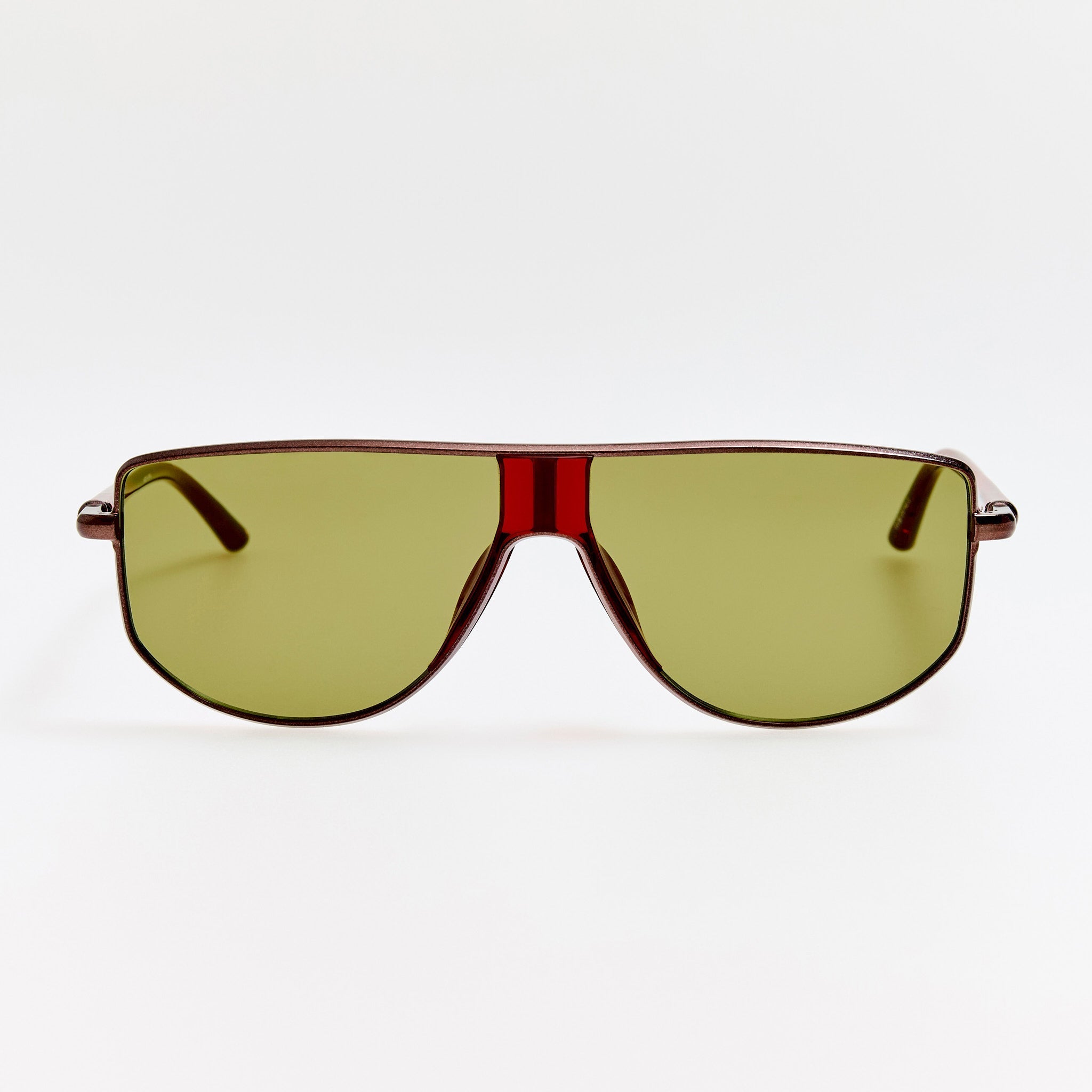 Corsa Sunglasses in Metallic Brown - LINDA FARROW - Sunglasses - 