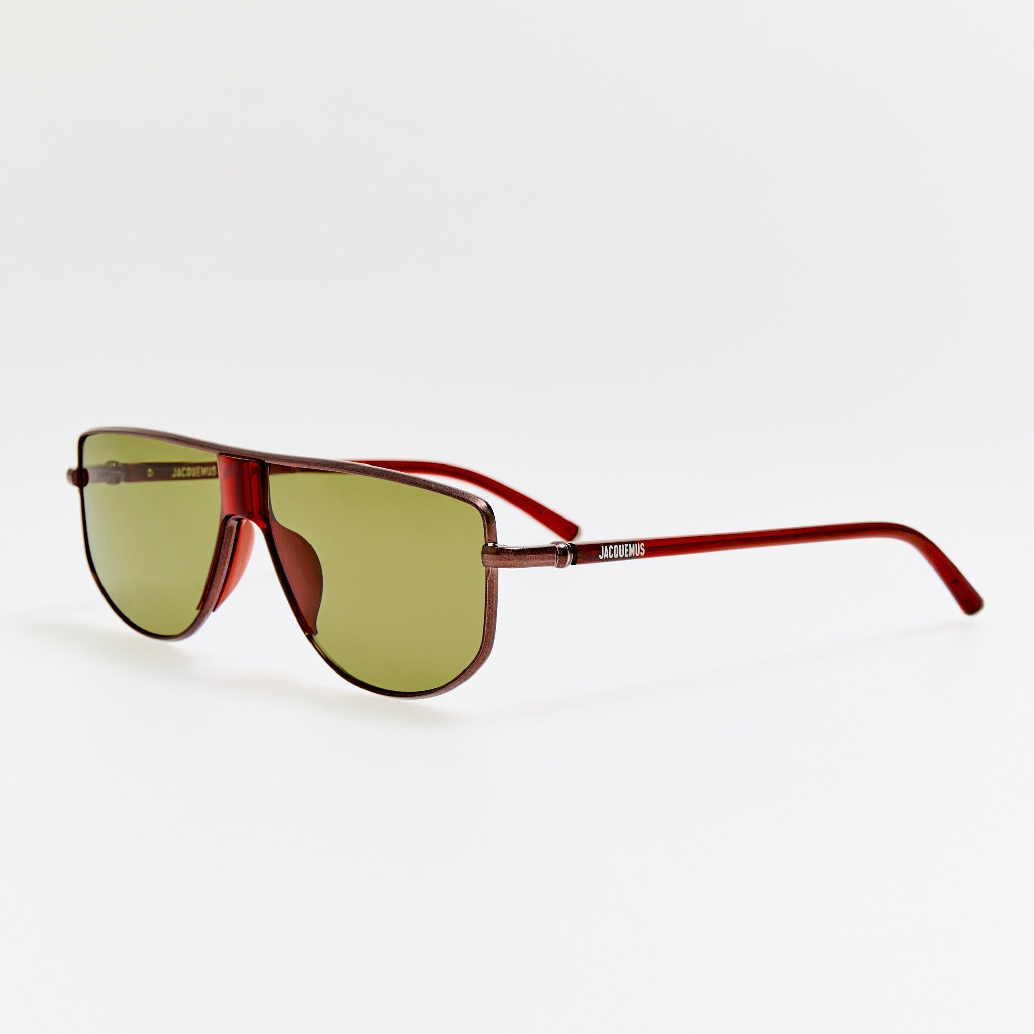 Corsa Sunglasses in Metallic Brown - LINDA FARROW - Sunglasses - 