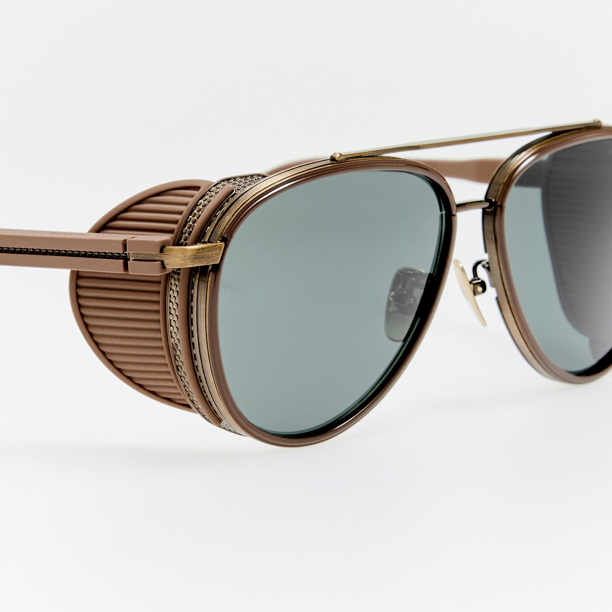 Cortes Explorer Sunglasses in Antique Gold - LINDA FARROW-Sunglasses-