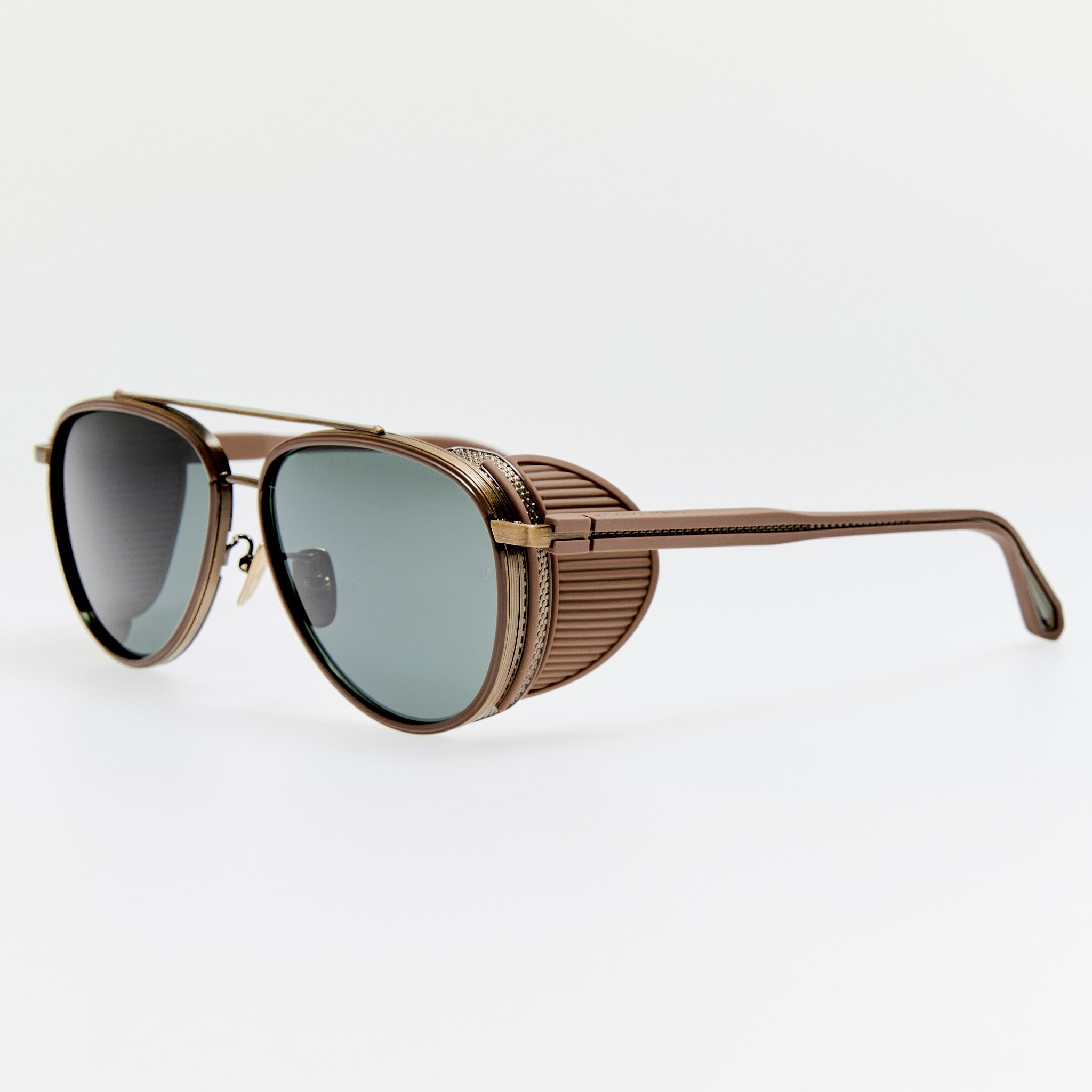 Cortes Explorer Sunglasses in Antique Gold - LINDA FARROW-Sunglasses-