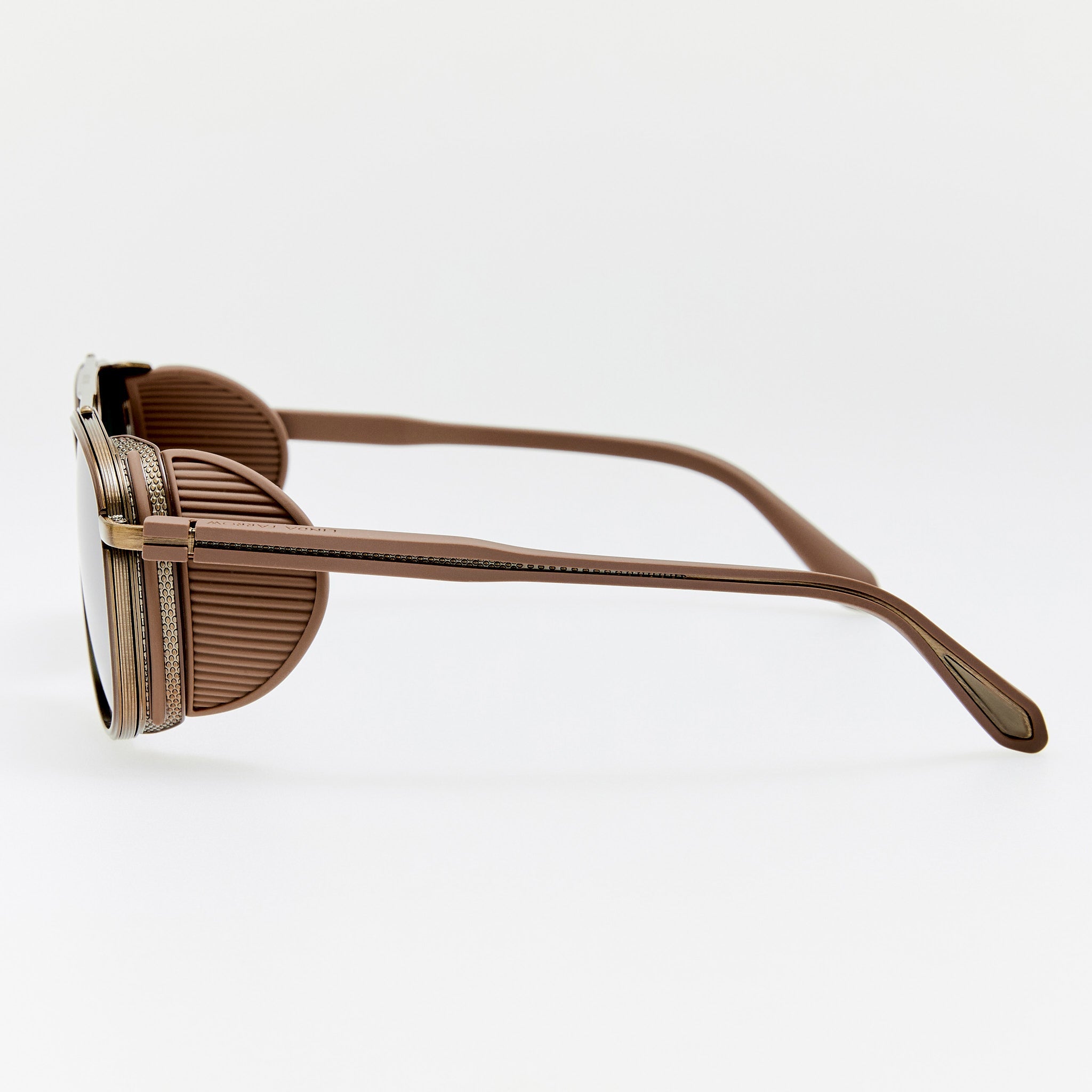 Cortes Explorer Sunglasses in Antique Gold - LINDA FARROW-Sunglasses-