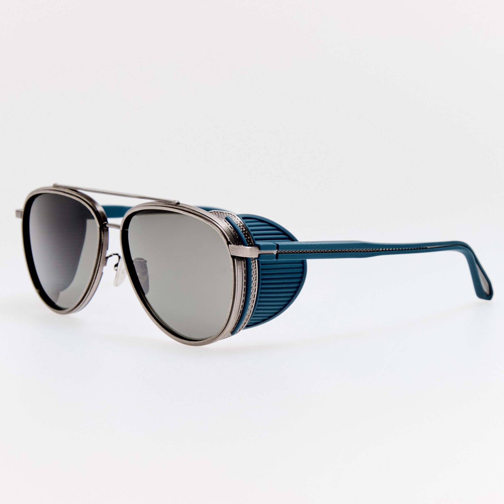 Cortes Explorer Sunglasses in Antique White Gold - LINDA FARROW-Sunglasses-