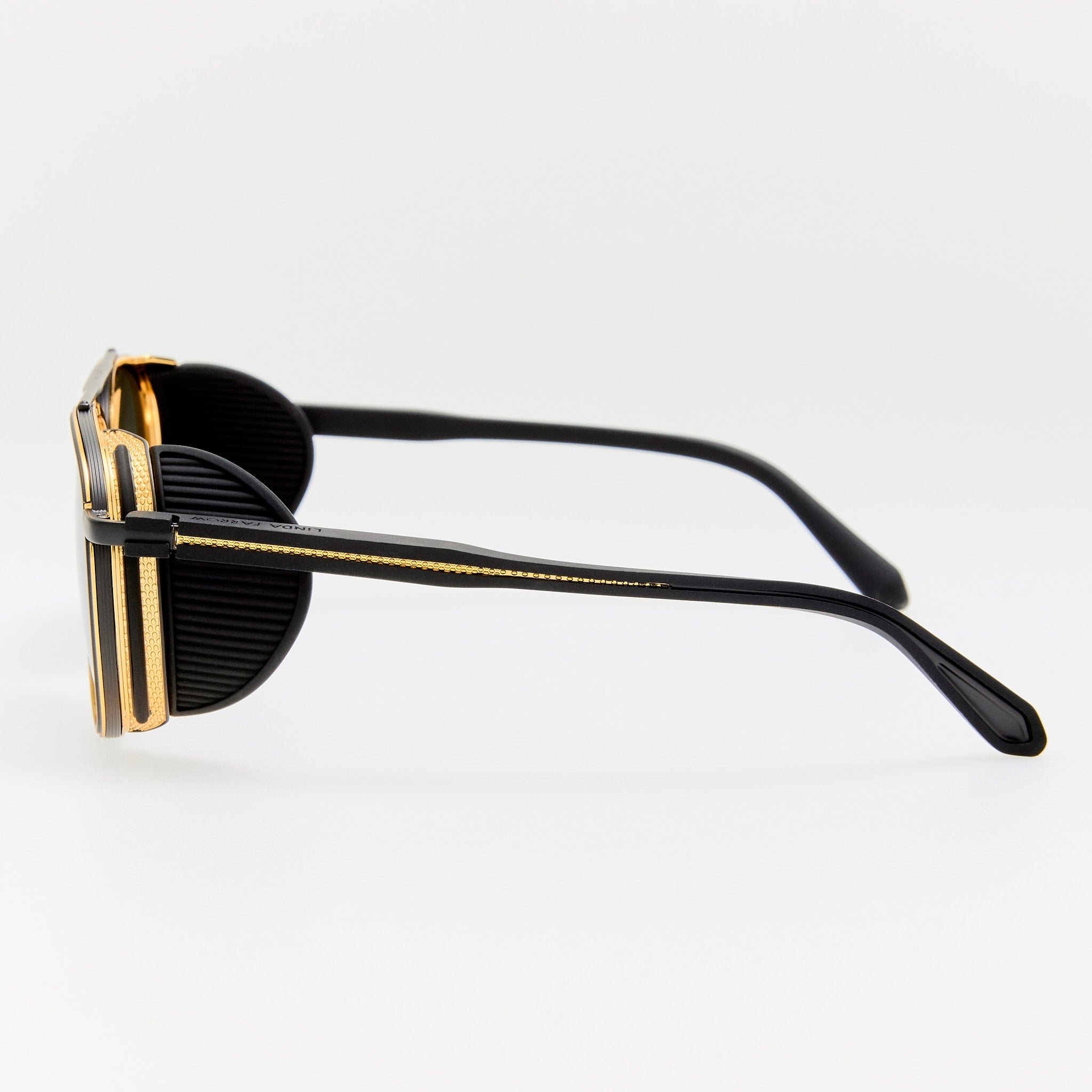 Cortes Explorer Sunglasses in Matt Nickel and 22K Gold - LINDA FARROW-Sunglasses-