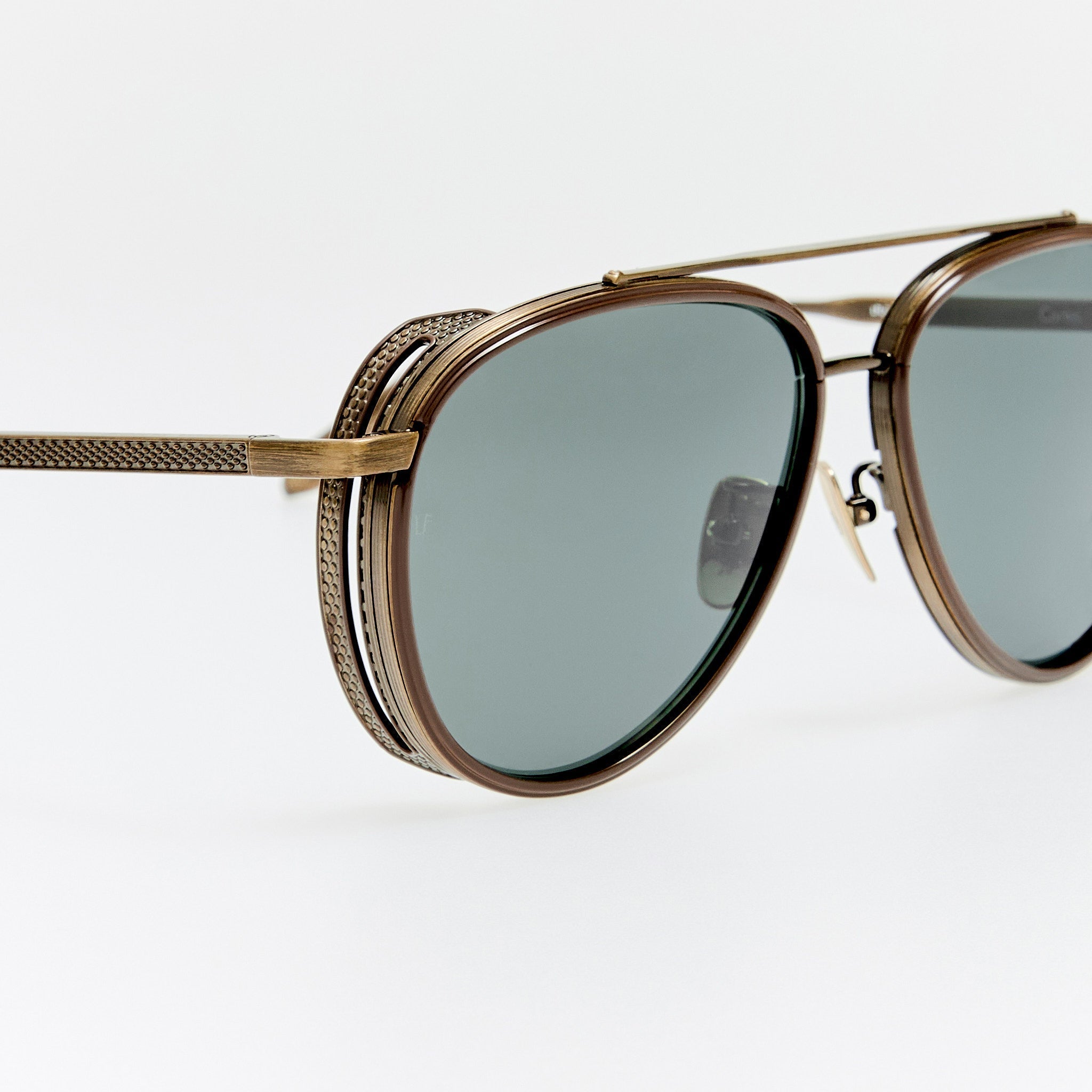 Cortes Sunglasses in Antique Gold - LINDA FARROW - Sunglasses - 