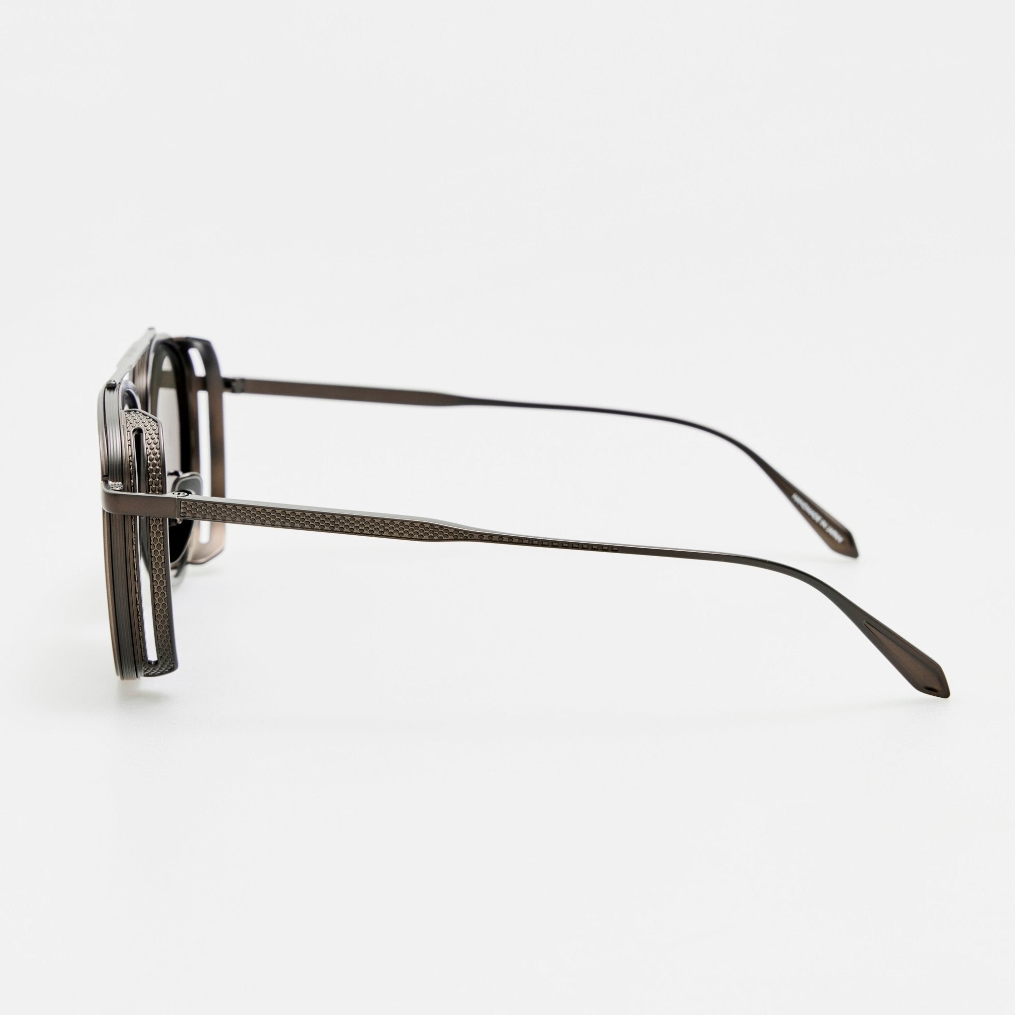 Cortes Sunglasses in Matt Black Nickel - LINDA FARROW-Sunglasses-