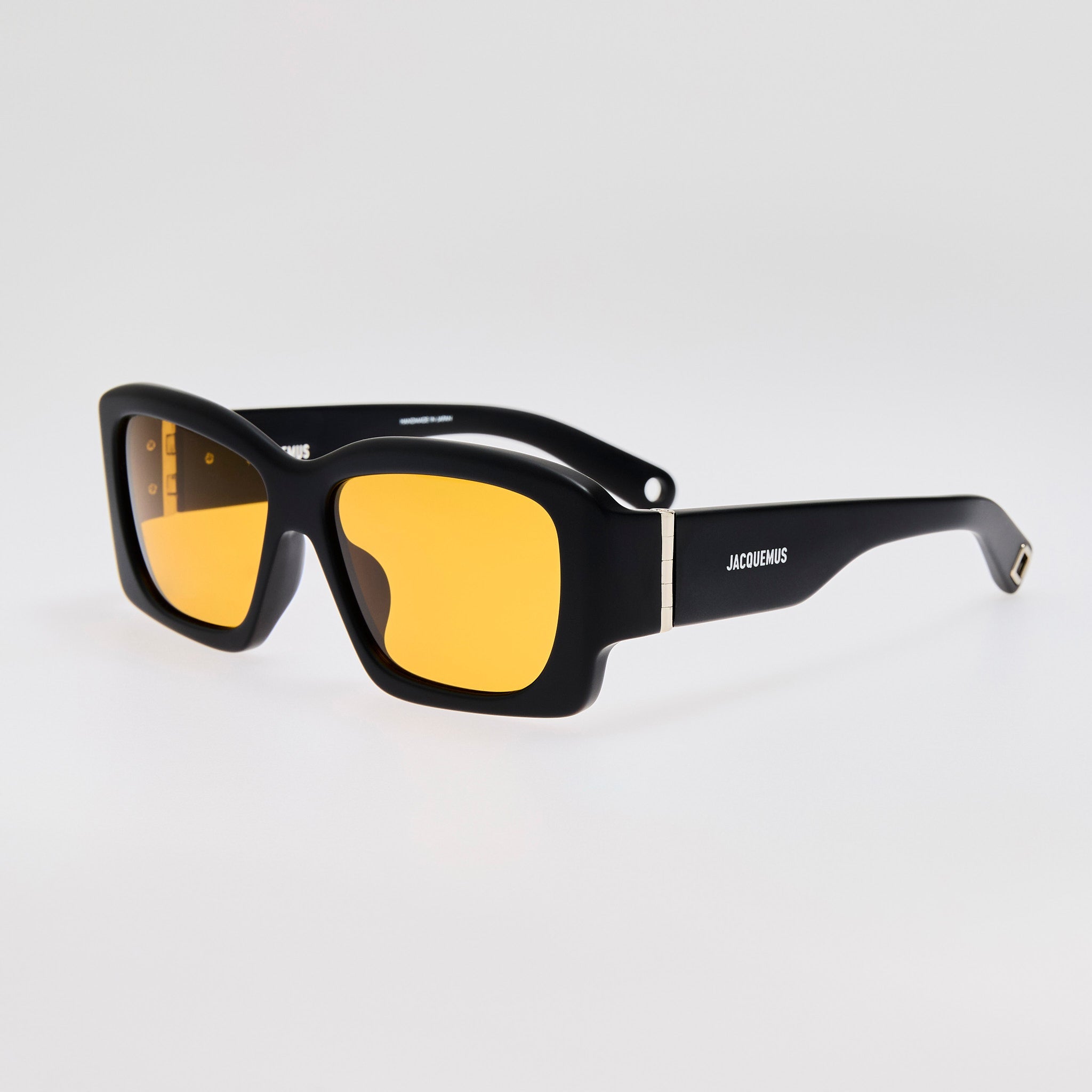 Croisiere Rectangular Sunglasses in Matt Black - LINDA FARROW - Sunglasses - 
