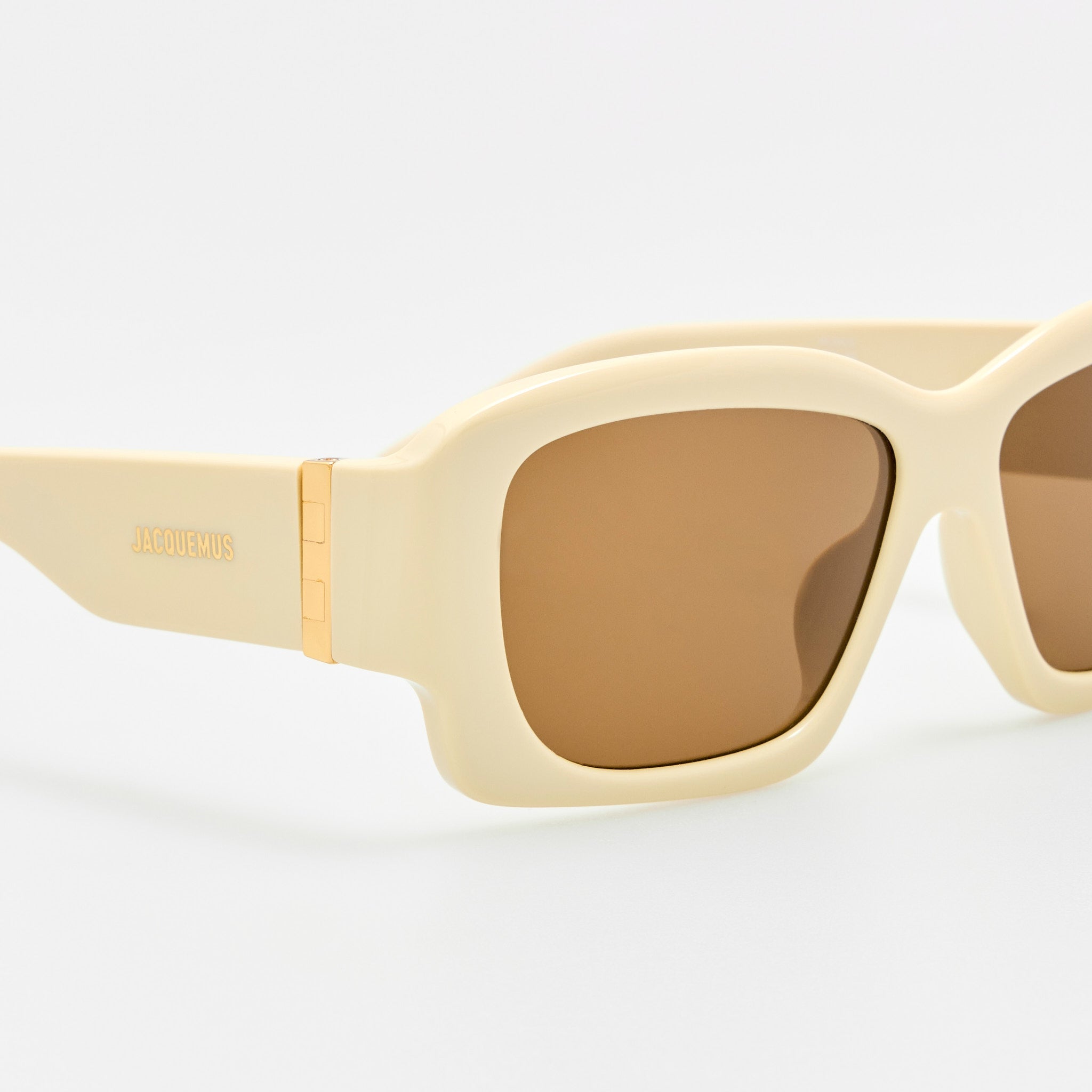 Croisiere Rectangular Sunglasses in Sand - LINDA FARROW-Sunglasses-