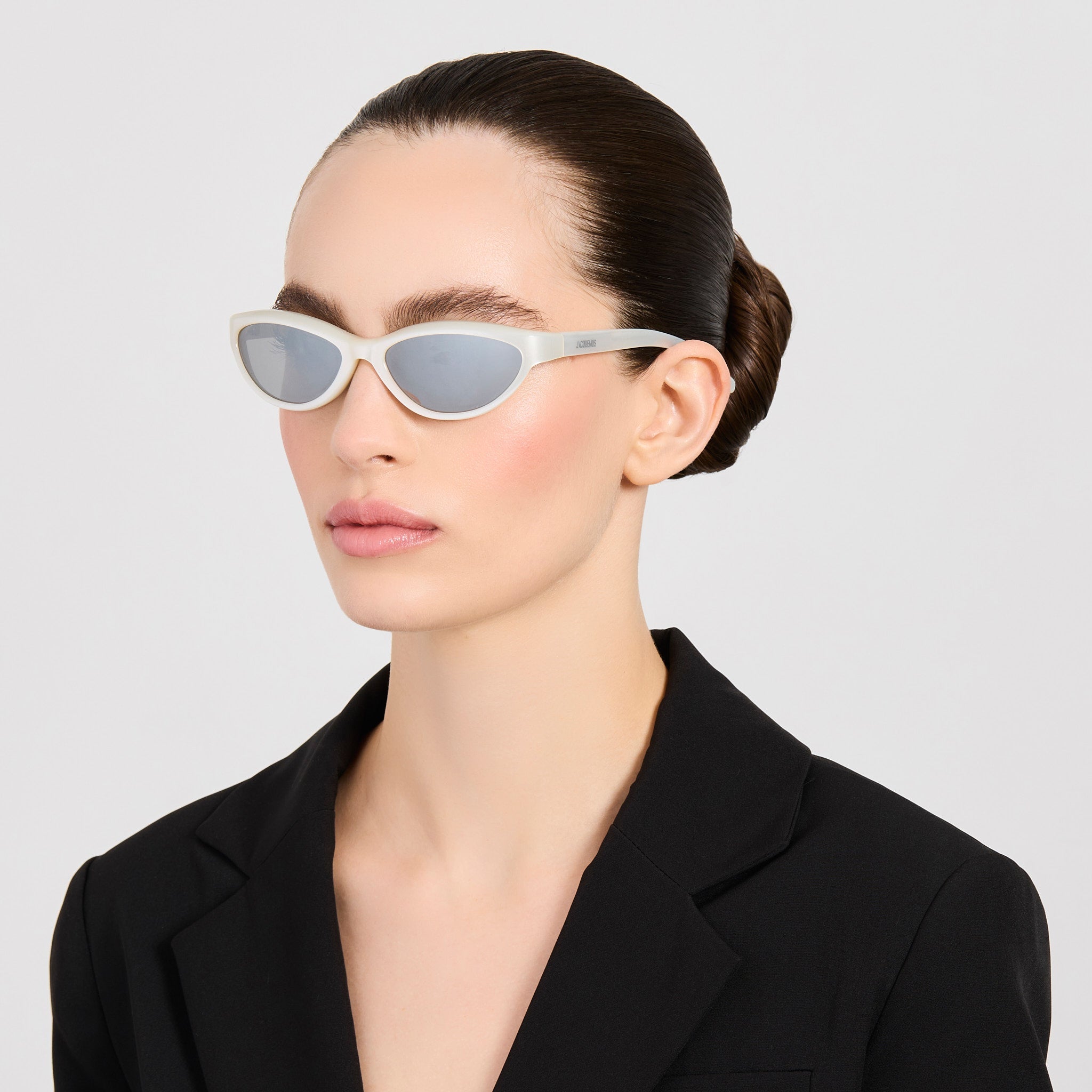 Curvo Sunglasses in Metallic Pearl - LINDA FARROW-Sunglasses-
