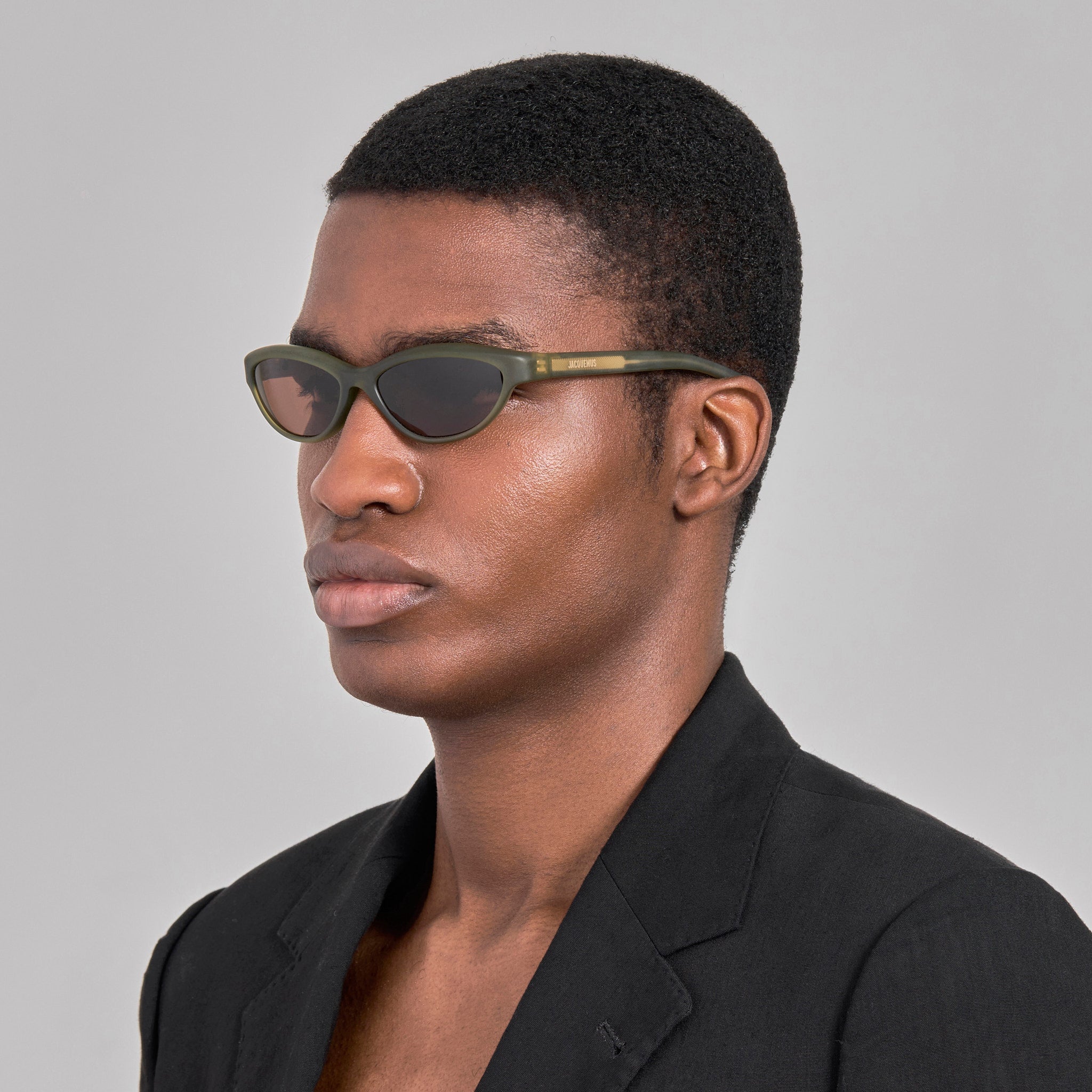 Curvo Sunglasses in Sanded Green - LINDA FARROW-Sunglasses-
