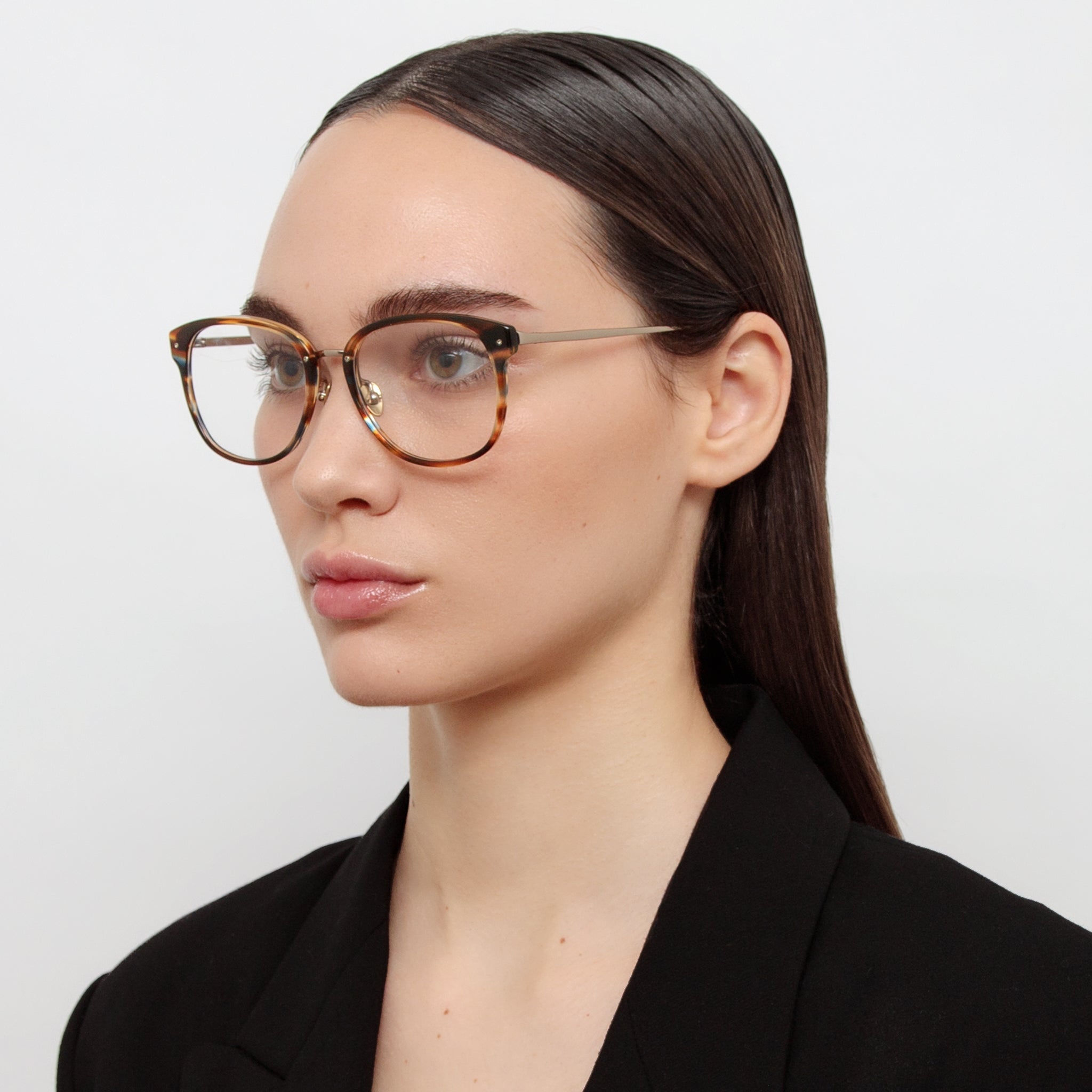 Cyrus D - Frame Optical in Earth Horn - LINDA FARROW - Optical Frame - 