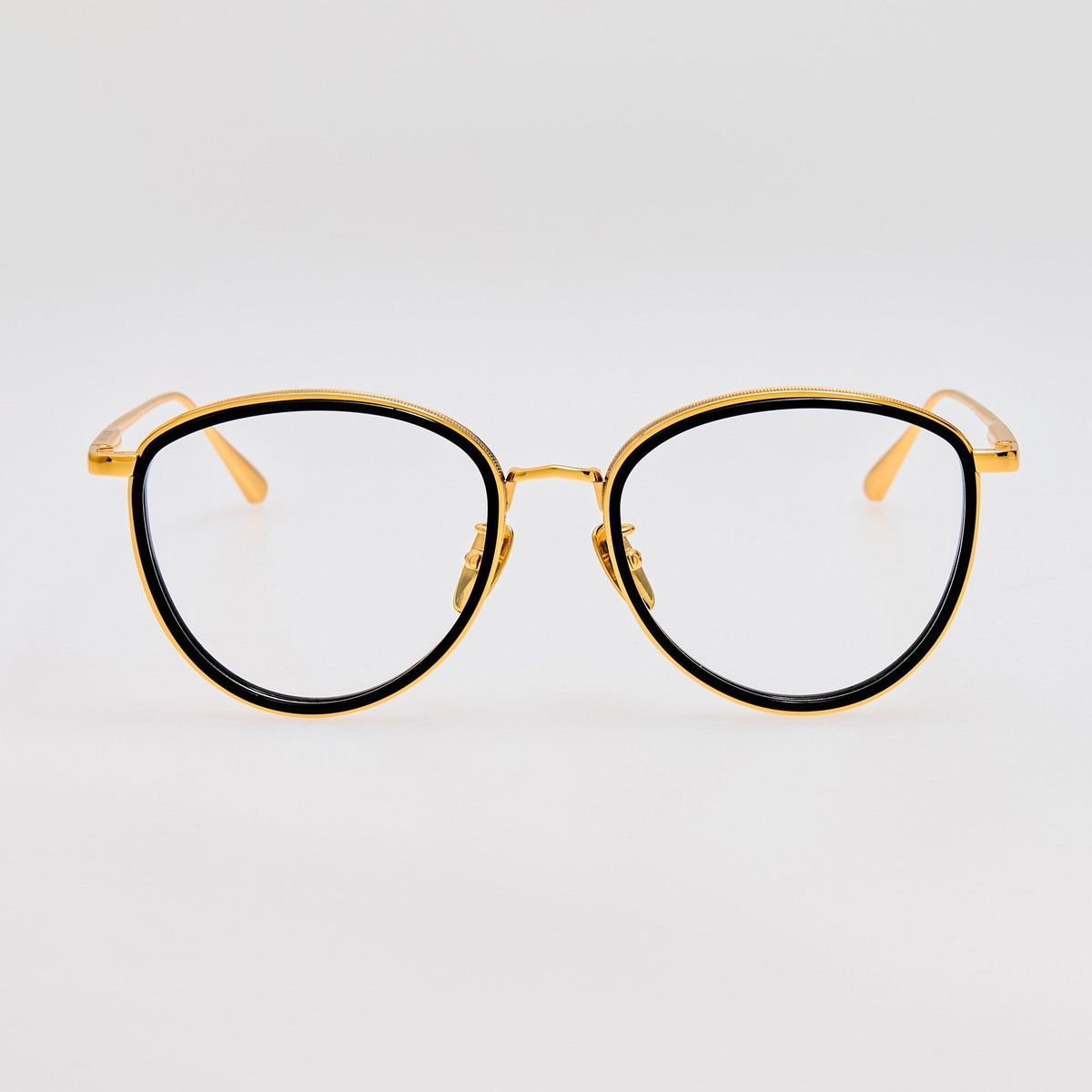 Dahlia Optical Glasses in Black | LINDA FARROW Luxury Eyewear display picture 3