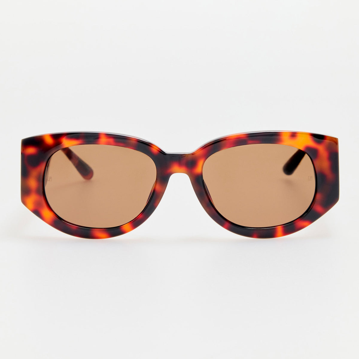 Linda Farrow Chic Brown Debbie Oval Sunglasses Linda Farrow - Sadie Sunglasses | Specs Collective main image 2