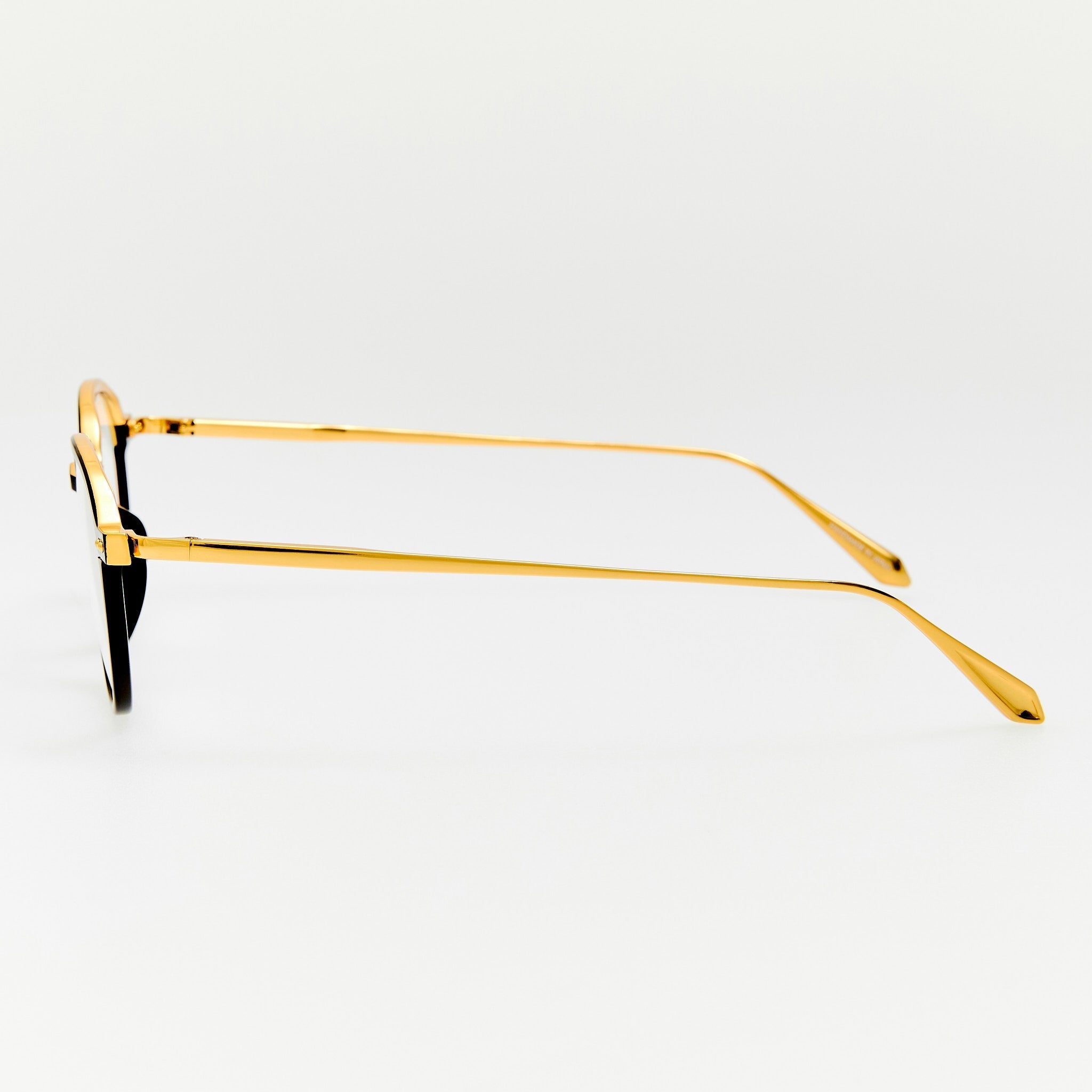 Devon Optical in 22K Gold and Black - LINDA FARROW - Optical Frame - 