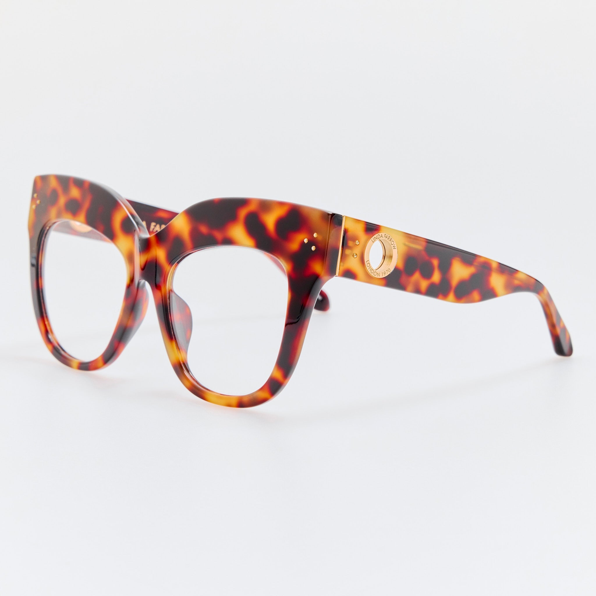 Dunaway Optical Frame in Tortoiseshell - LINDA FARROW - Optical Frame - 