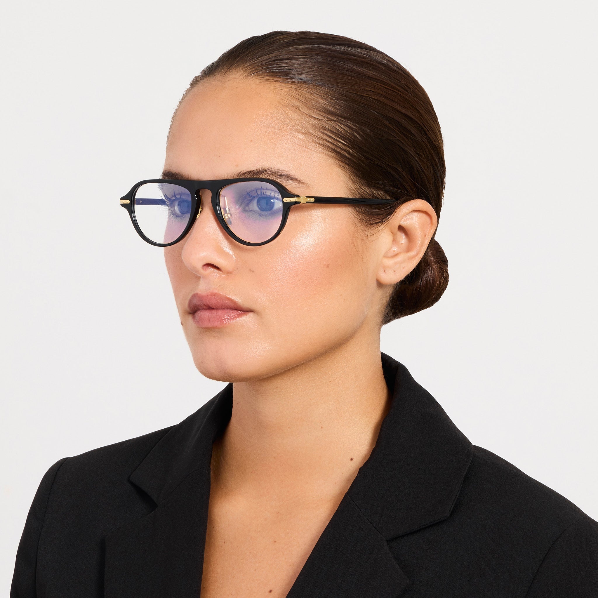 Ferro Optical in Black - LINDA FARROW - Optical Frame - 