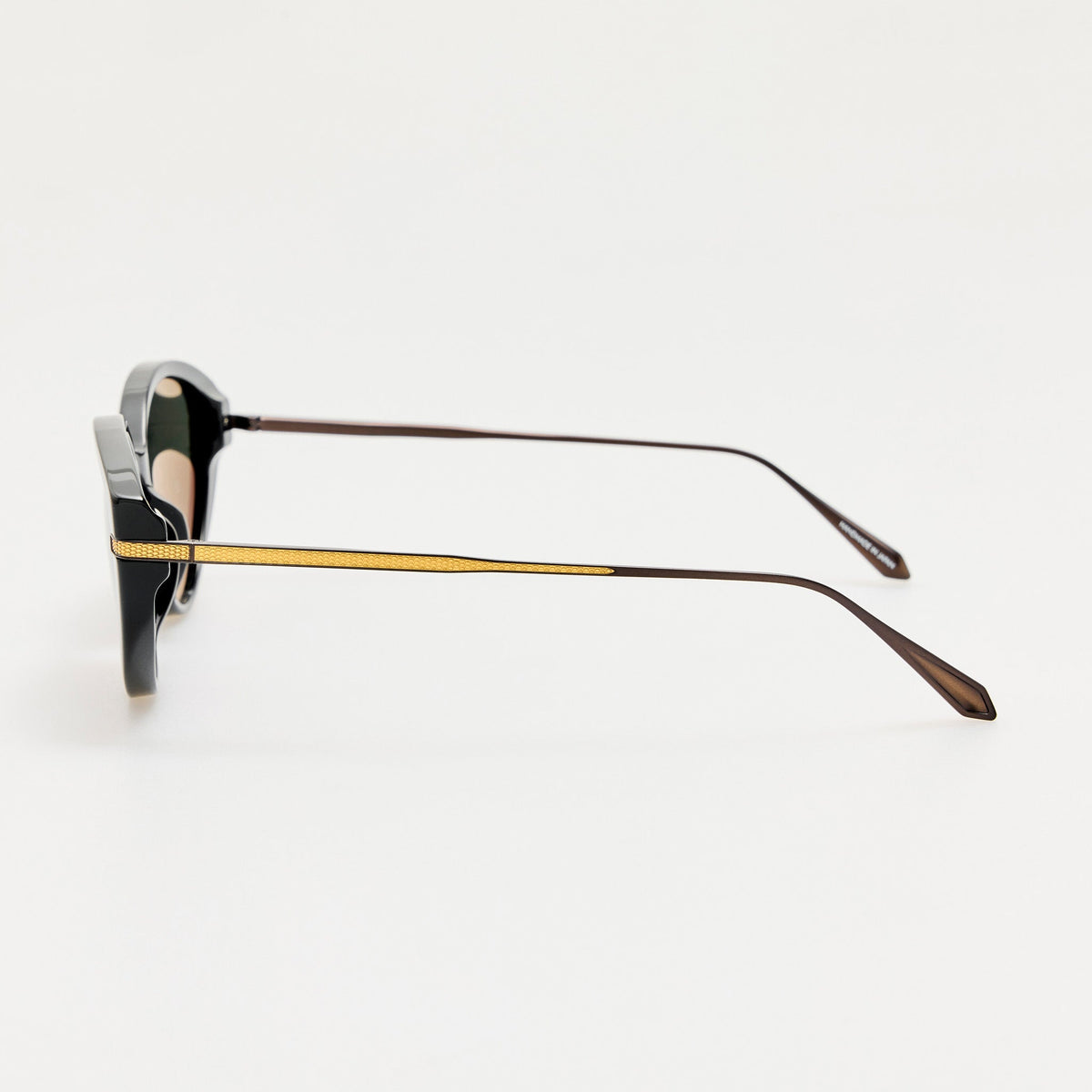 Flavia Sunglasses in 22K Gold and Black - LINDA FARROW-Sunglasses-