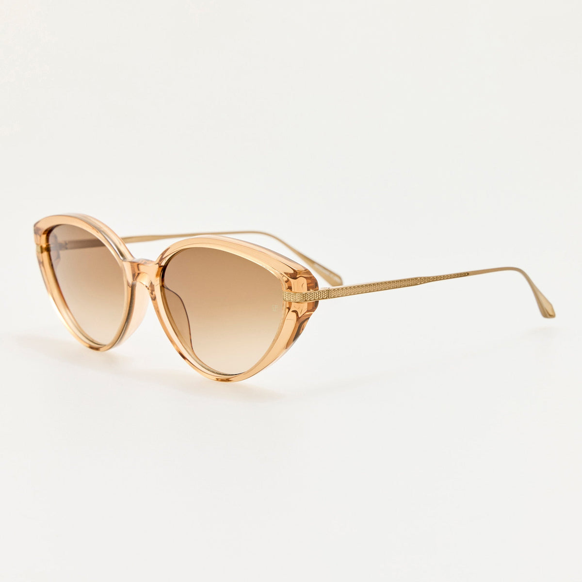 Flavia Sunglasses in Matt Champagne and Honey - LINDA FARROW-Sunglasses-
