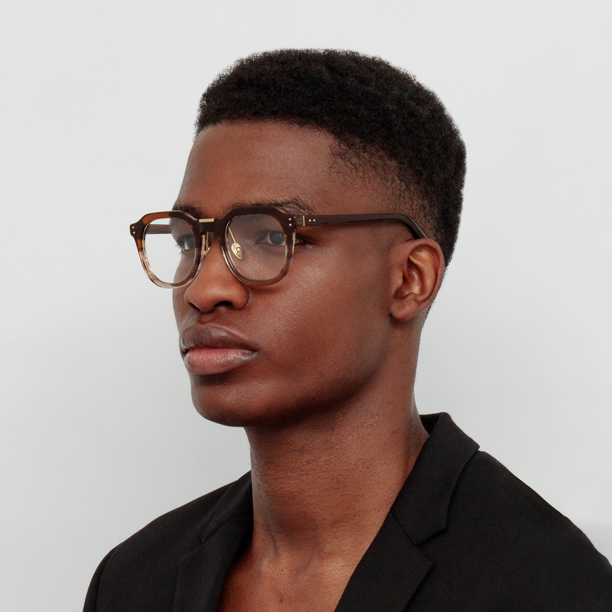 Fletcher Optical Frame in Caramel Horn - LINDA FARROW - Optical Frame - 