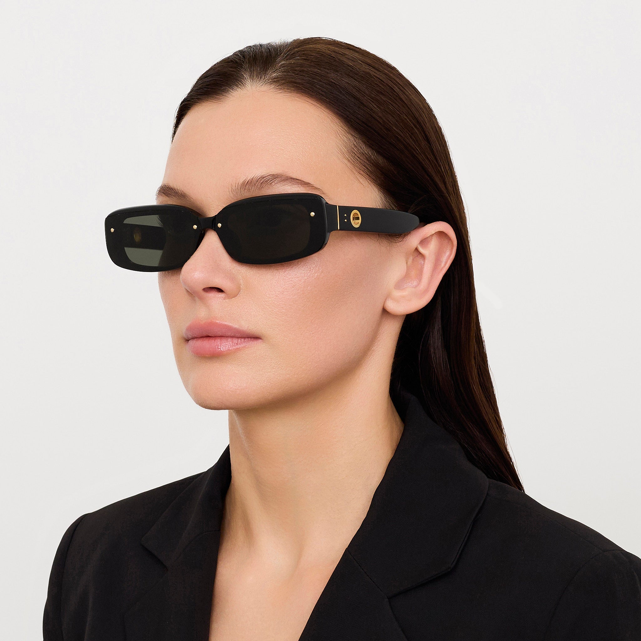 Flick Sunglasses in Black - LINDA FARROW - Sunglasses - 