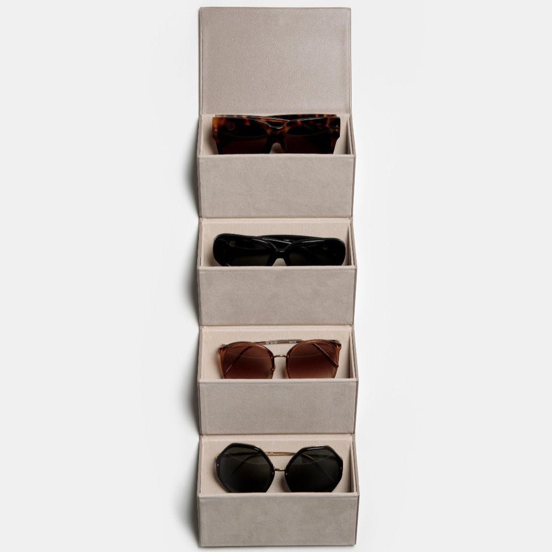 Four Pair Travel Case in Taupe - LINDA FARROW - Accessories - 