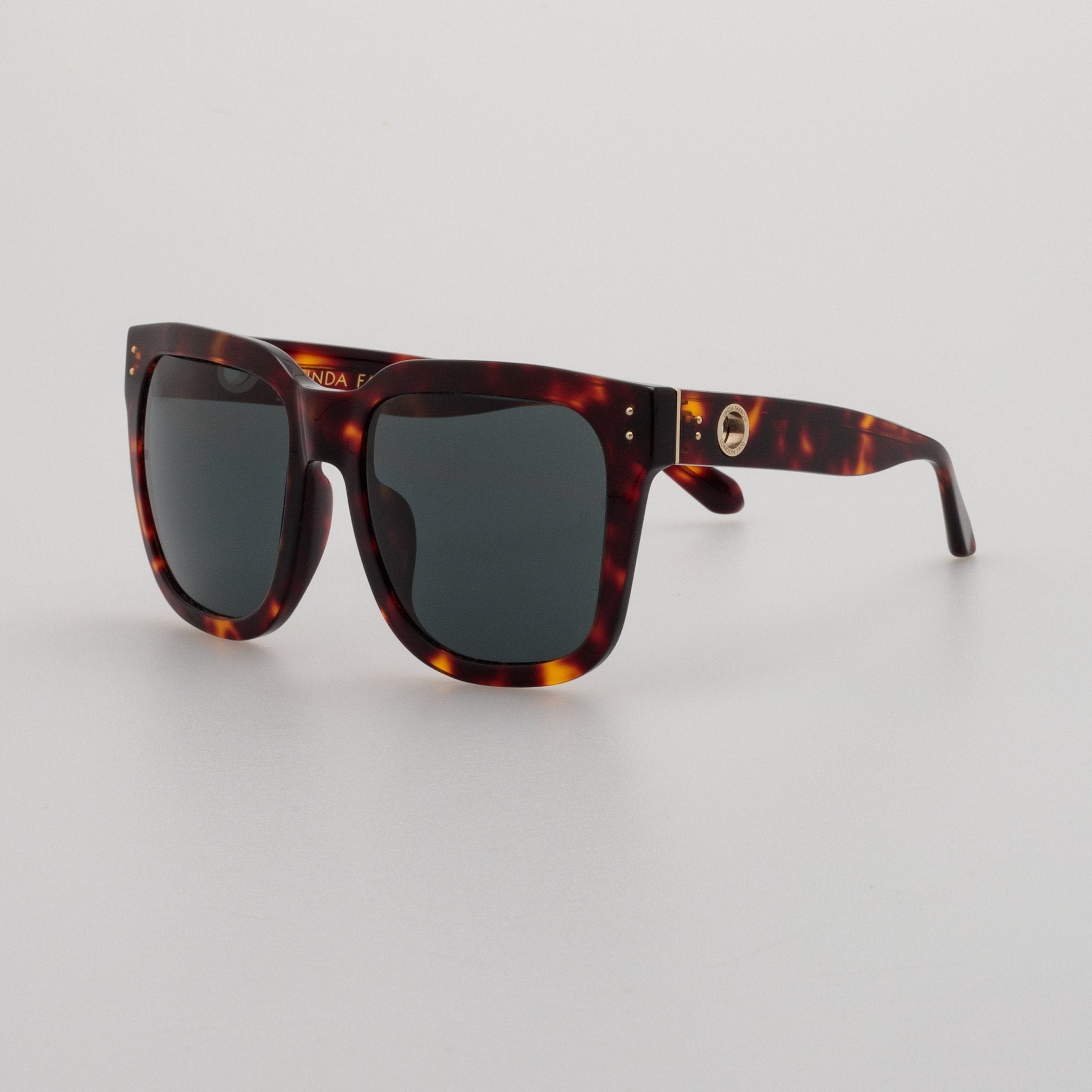 Freya Square Sunglasses in Tortoiseshell - LINDA FARROW - Sunglasses - 