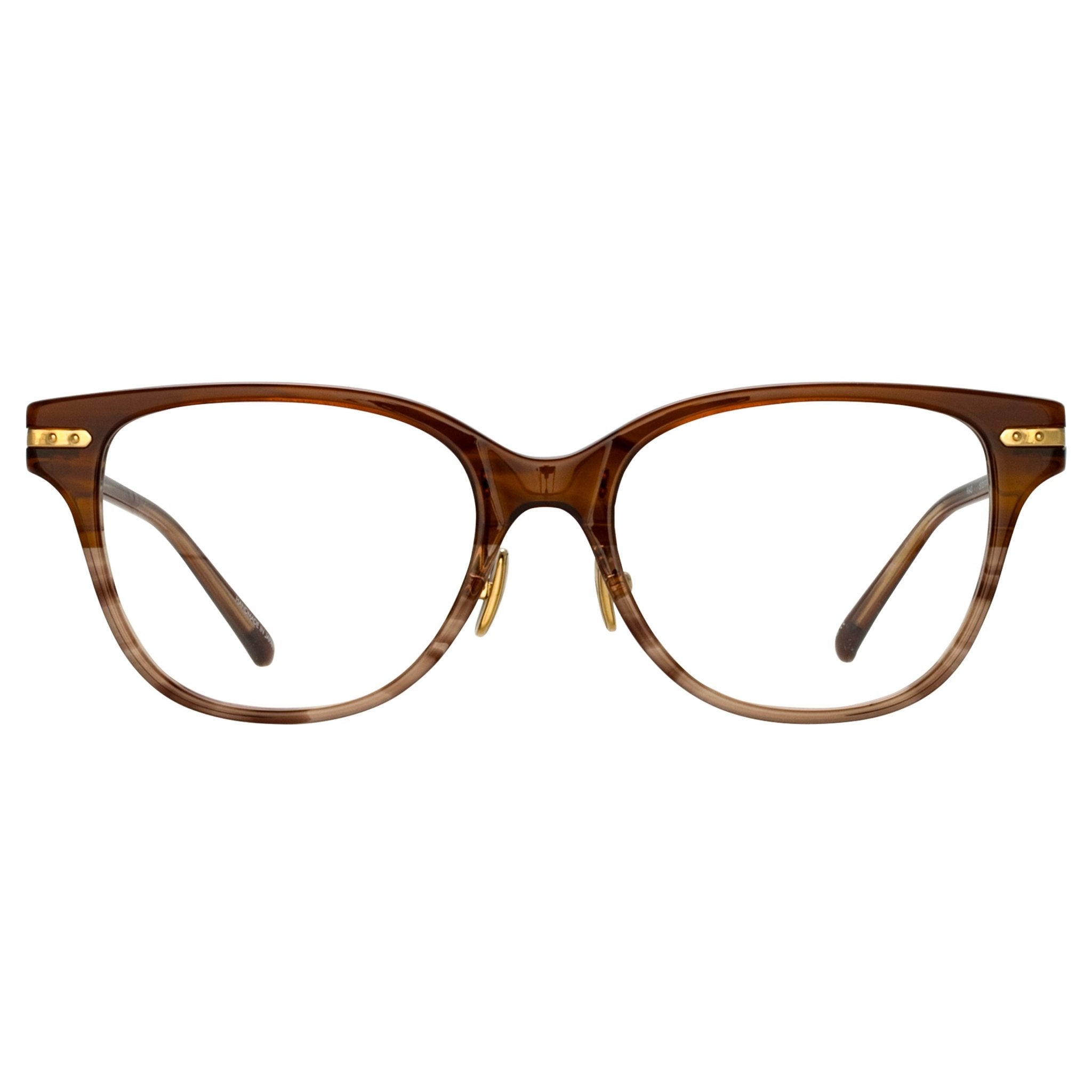 Hadid Optical in Caramel Horn - LINDA FARROW - Optical Frame - 