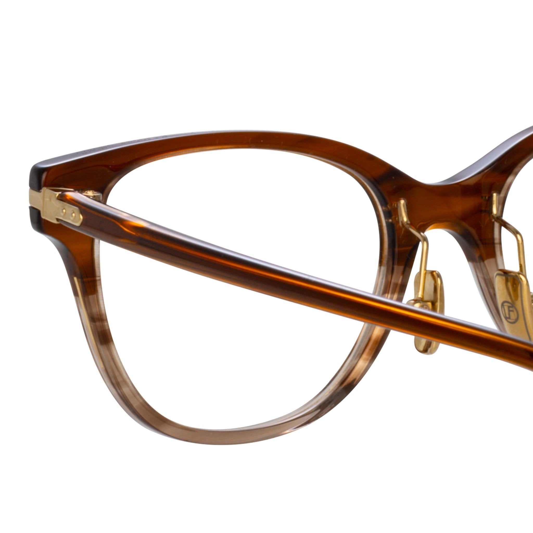 Hadid Optical in Caramel Horn - LINDA FARROW - Optical Frame - 