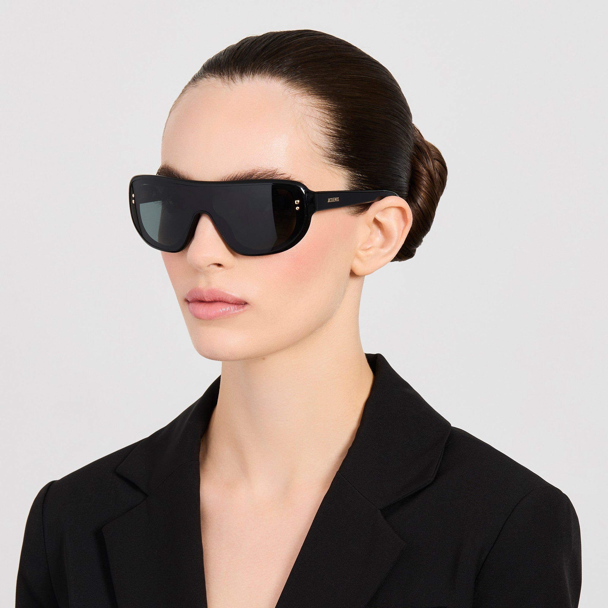 Havana Sunglasses in Black and Grey - LINDA FARROW-Sunglasses-