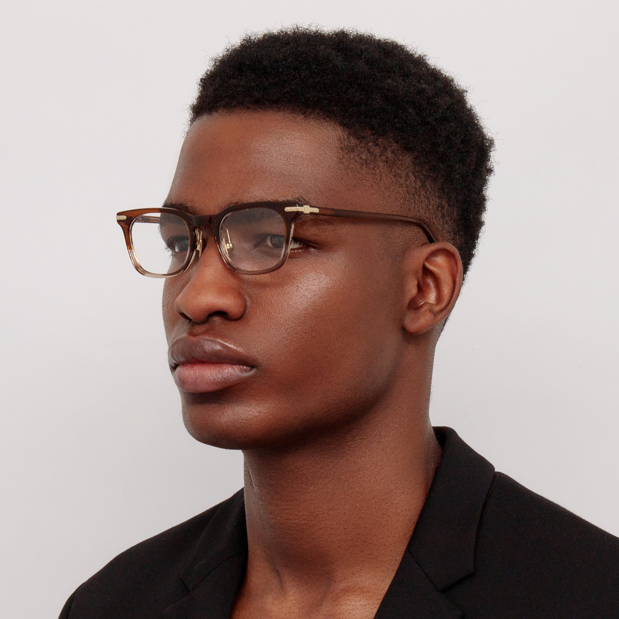 Hawkin Optical in Caramel Horn - LINDA FARROW - Optical Frame - 