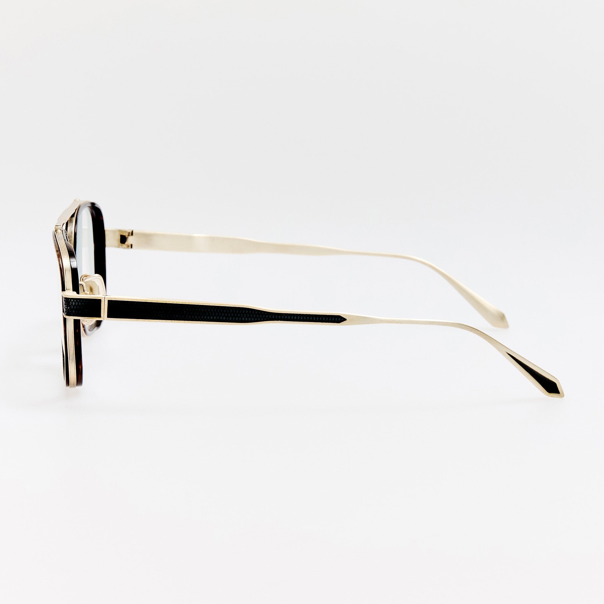 Hyde Optical in Buffalo Horn and 925 Sterling Silver - LINDA FARROW - Optical Frame - 