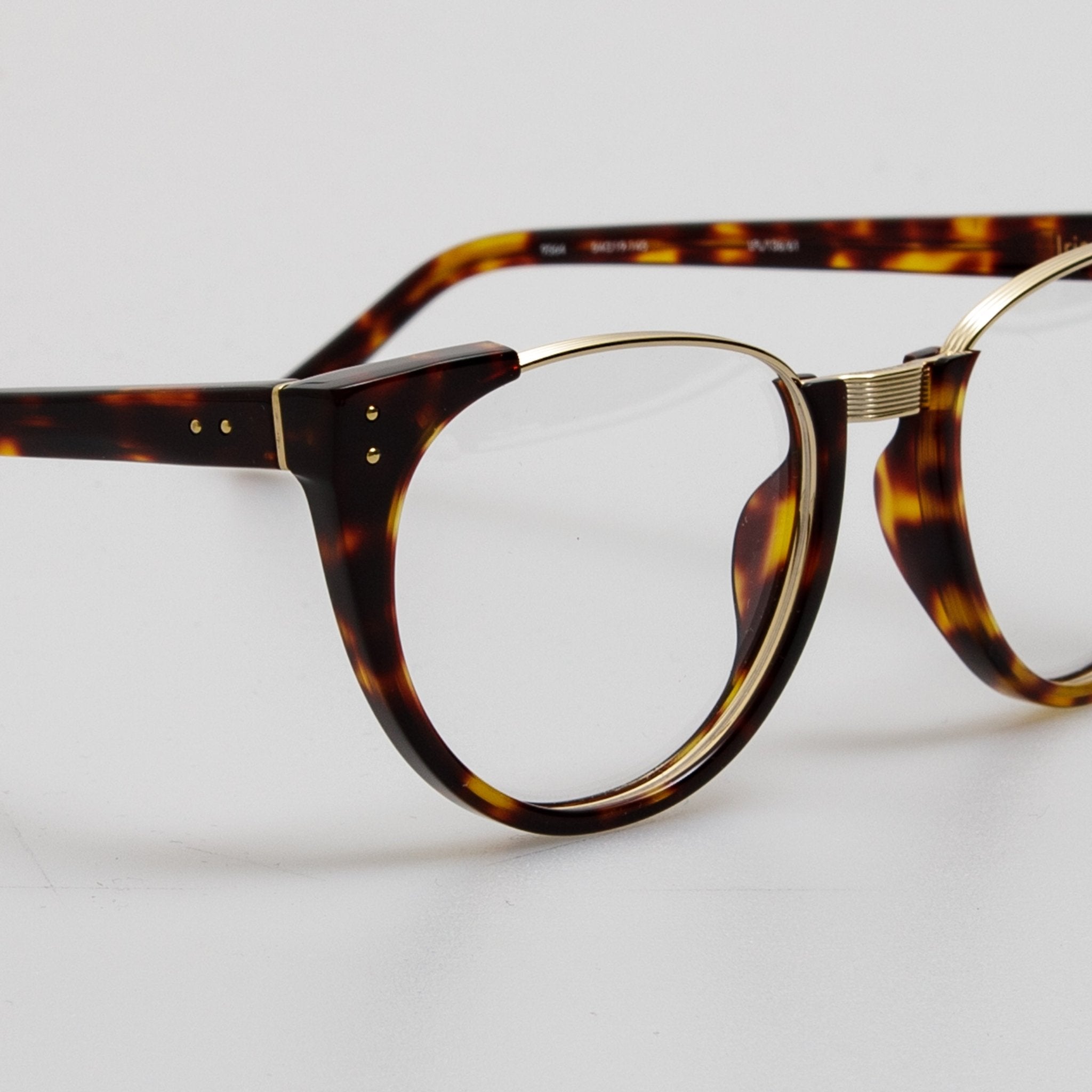 Iris Oval Optical Frame in Dark Tortoiseshell - LINDA FARROW - Optical Frame - 